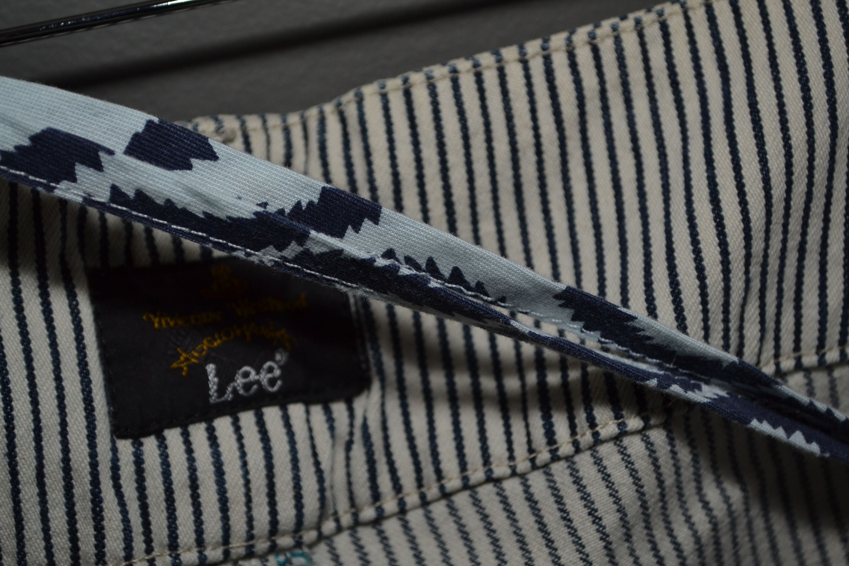 Lee × Vivienne Westwood Vivienne Westwood Bondage Jean Bag Striped Pants Lee 31 32 Size US 31 - 17 Thumbnail