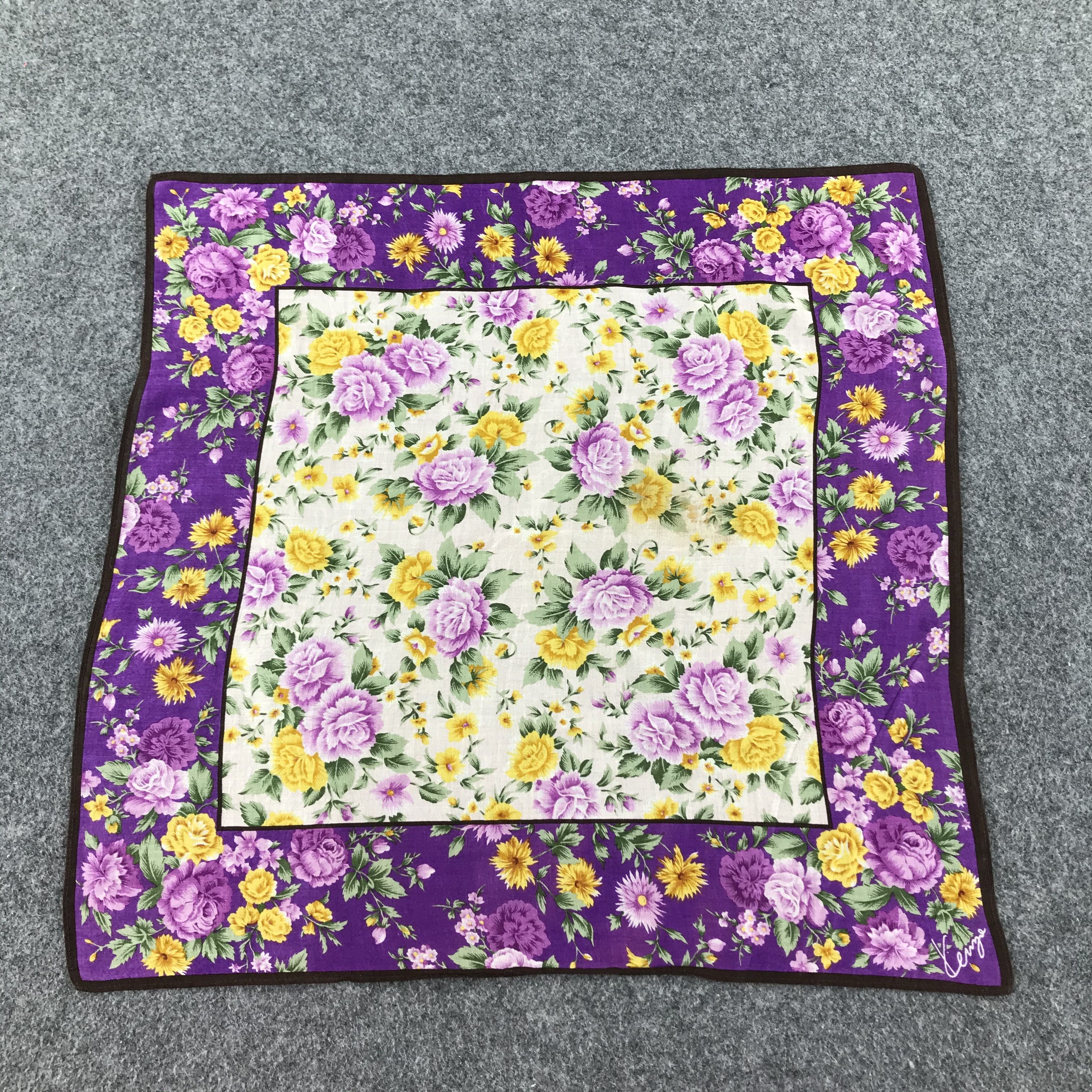 Kenzo Kenzo Floral Handkerchief Neckerchief Bandana H114 Size ONE SIZE - 1 Thumbnail