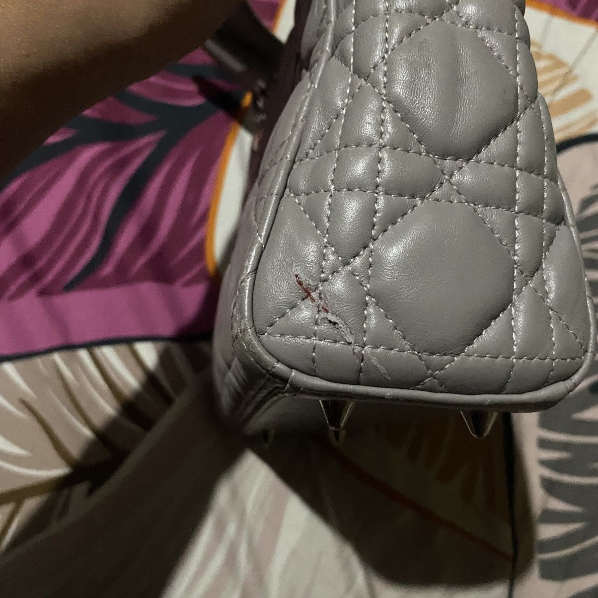 Christian Dior Monsieur Christian Dior Cannage Quilted Lambskin Hand Bag Size ONE SIZE - 8 Thumbnail