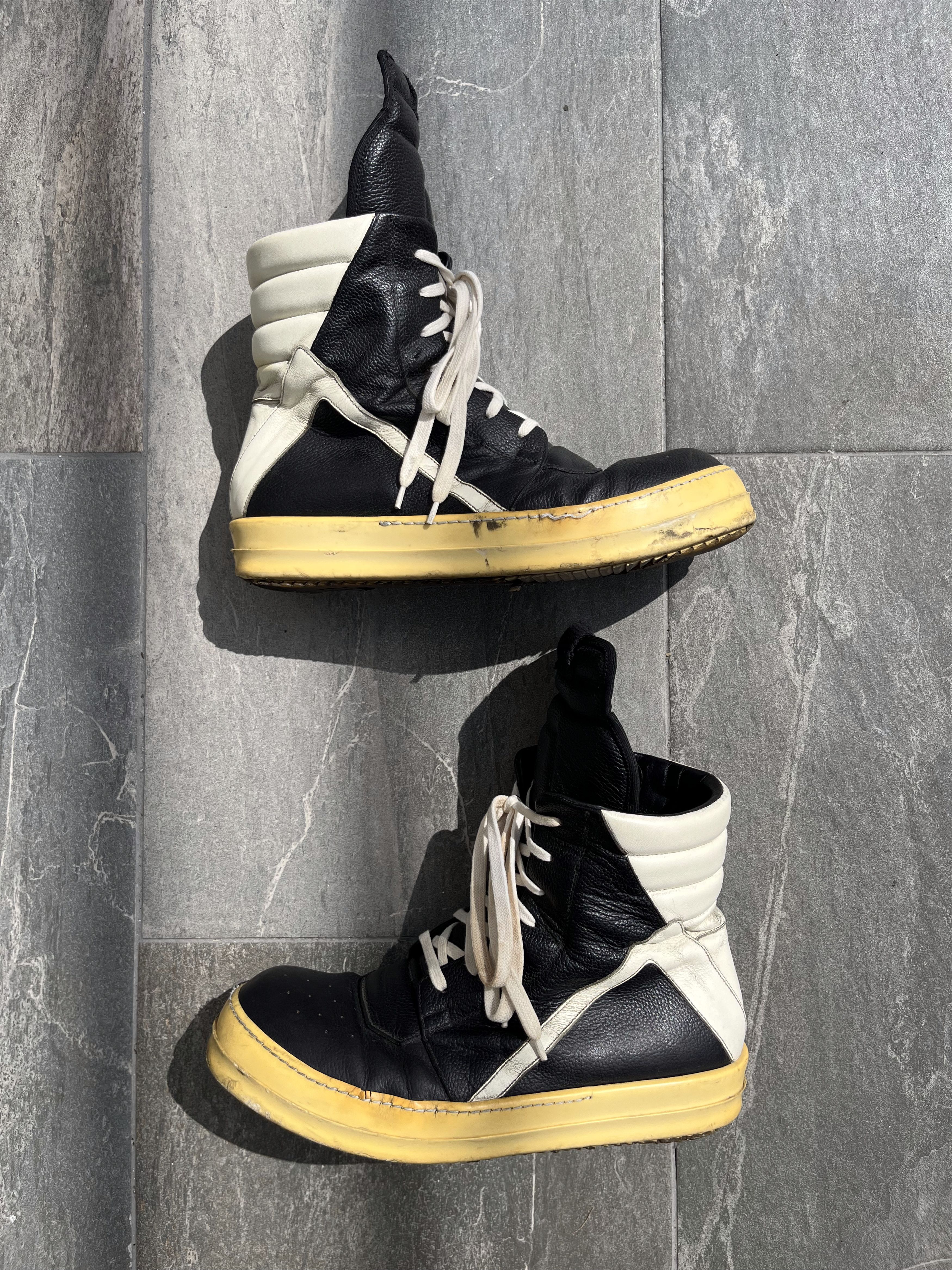 Rick Owens Rick Owens SS15 Milk Geo Basket Sneaker Size US 8 / EU 41 - 3 Thumbnail
