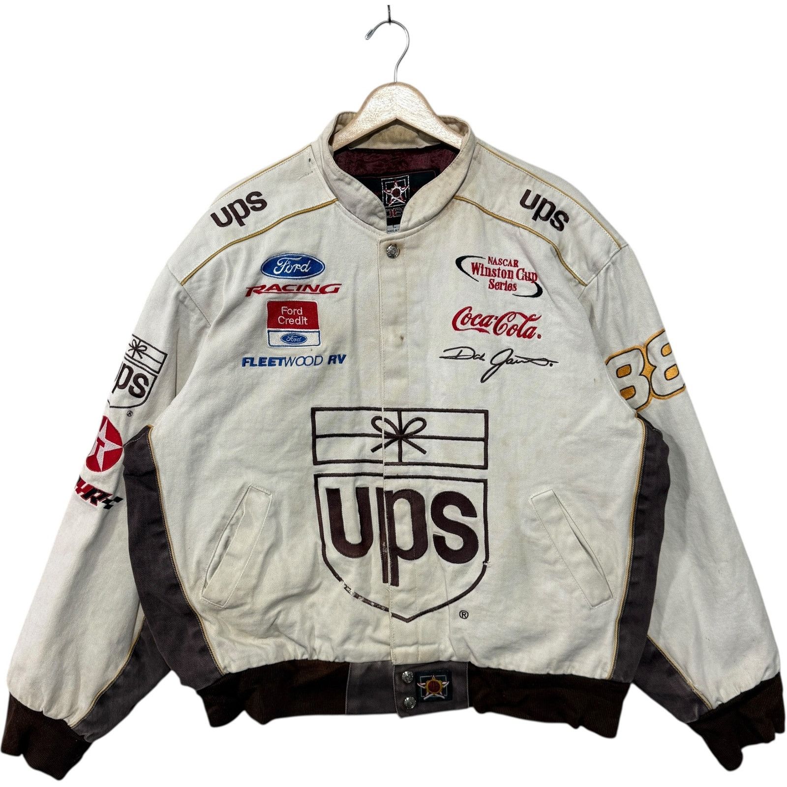 Vintage Vintage UPS JH Design Racing Bomber Jacket L | Grailed