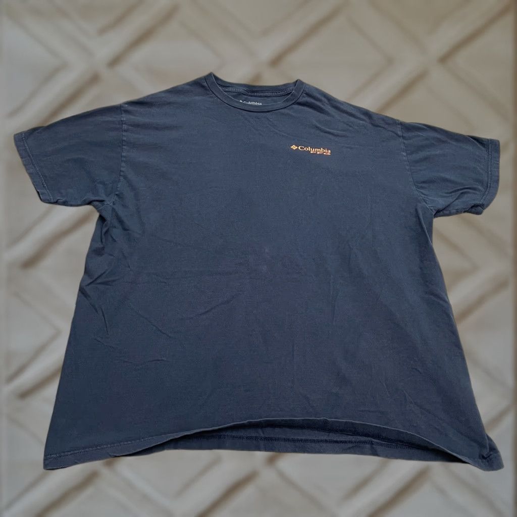 Vintage Columbia PFG Graphic T-Shirt Mens XXL Blue Crew Neck Short Sleeve Cotton Tee Size US XXL / EU 58 / 5 - 1 Thumbnail