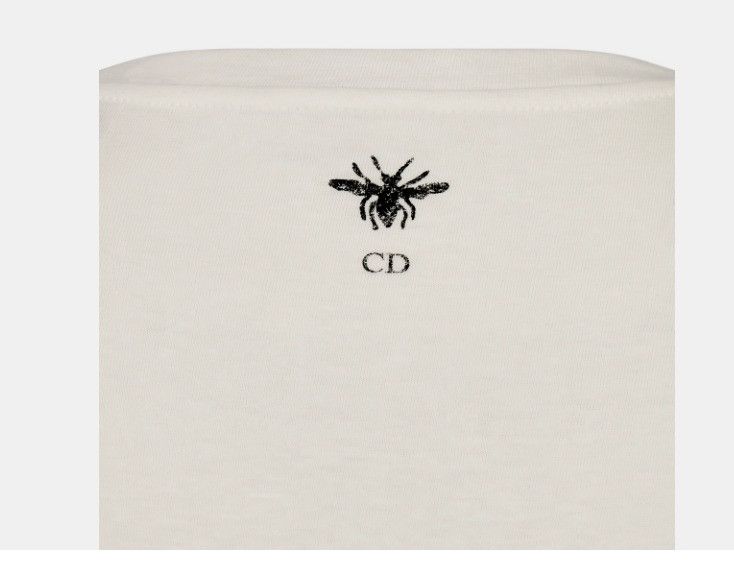 Dior o1w1db10225 413T09 T-Shirt in White & Gold Size XL / US 12-14 / IT 48-50 - 4 Thumbnail
