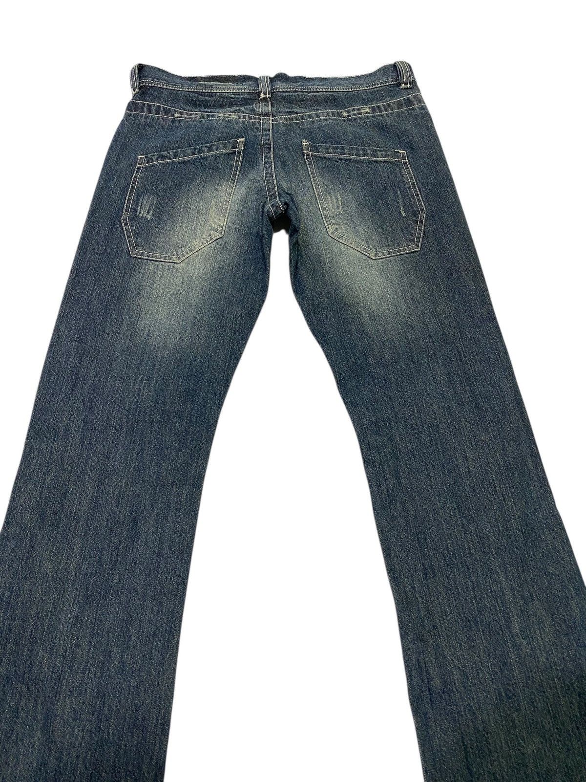 Japanese Brand Tornado mart x Ecstrail flare distressed jeans Size US 32 / EU 48 - 7 Thumbnail
