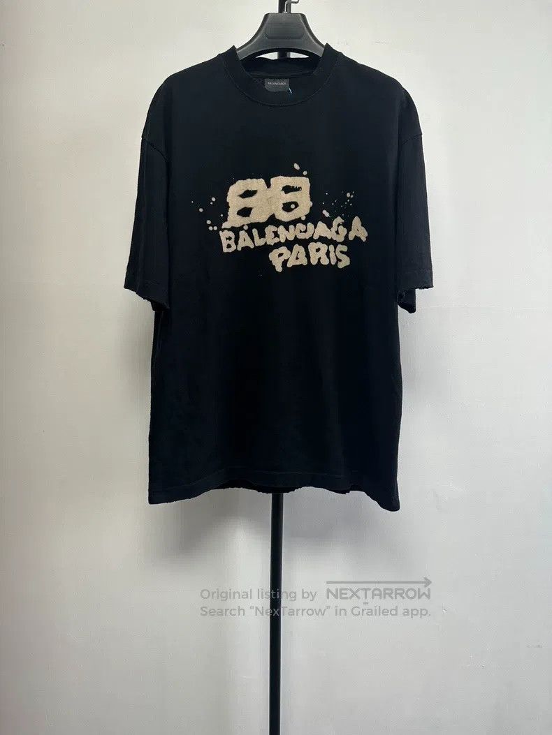 Balenciaga Balenciaga Letter print round neck pullover short-sleeve Size US XS / EU 42 / 0 - 1 Thumbnail