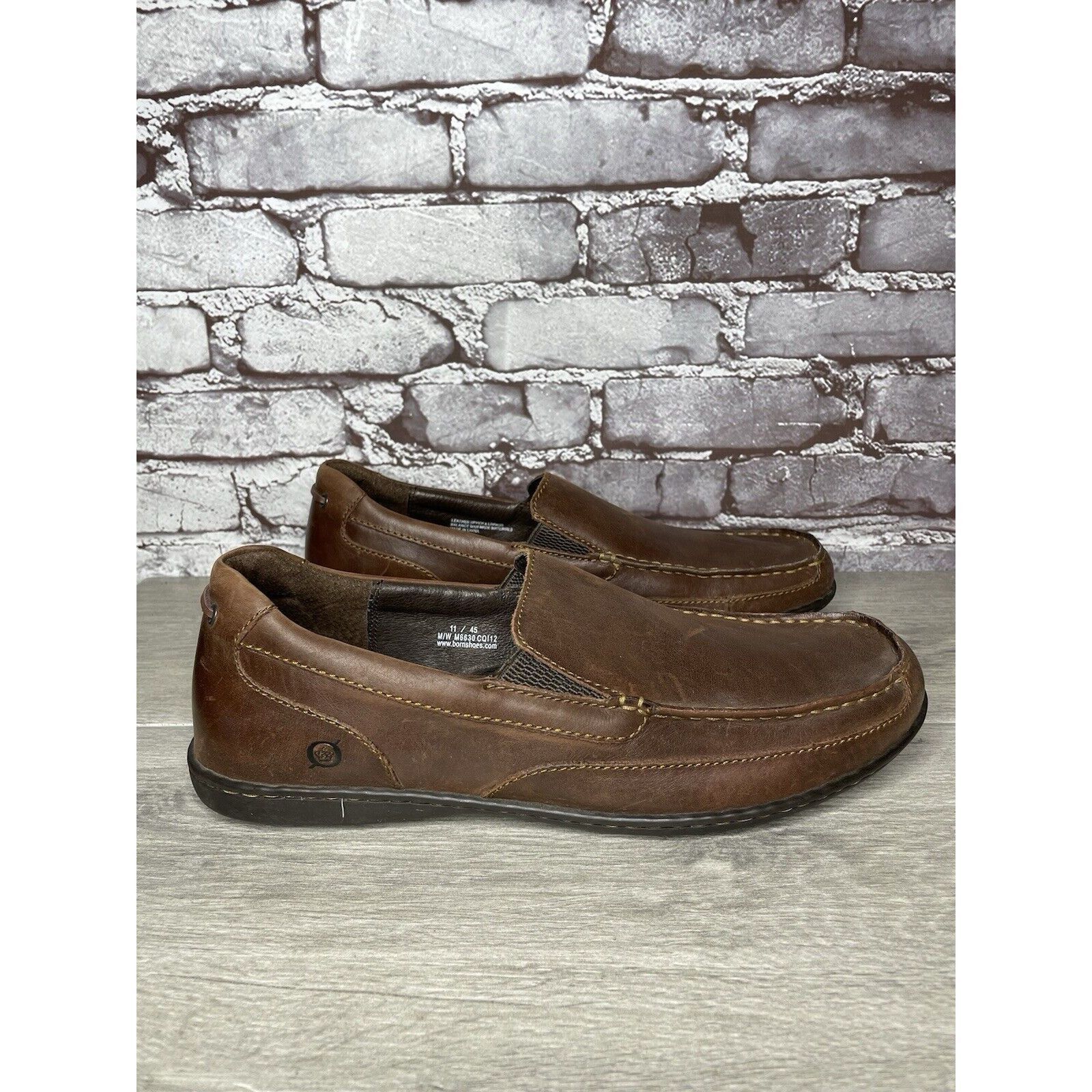 Born Born Handcrafted Brown Leather Casual Slip On Comfort Loafer Size US 11 / EU 44 - 16 Thumbnail