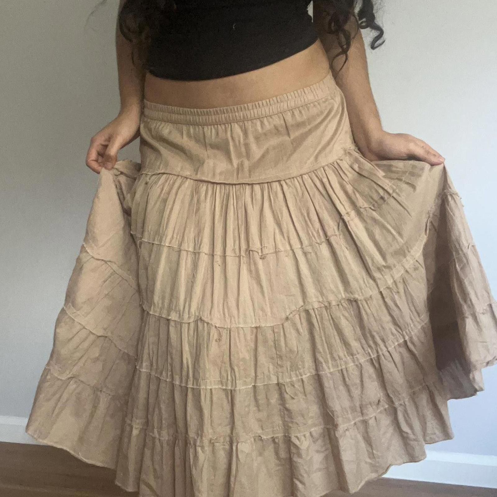 Other Tan midi skirt with a boho vibe Size 32" / US 10 / IT 46 - 2 Thumbnail