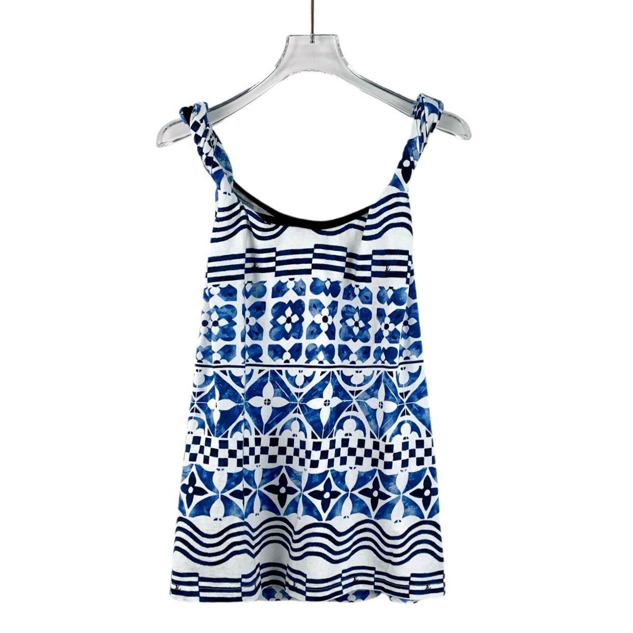 Louis Vuitton Louis Vuitton Blue Striped Monogram Patchwork Cotton Strappy Size L / US 10 / IT 46 - 7 Thumbnail