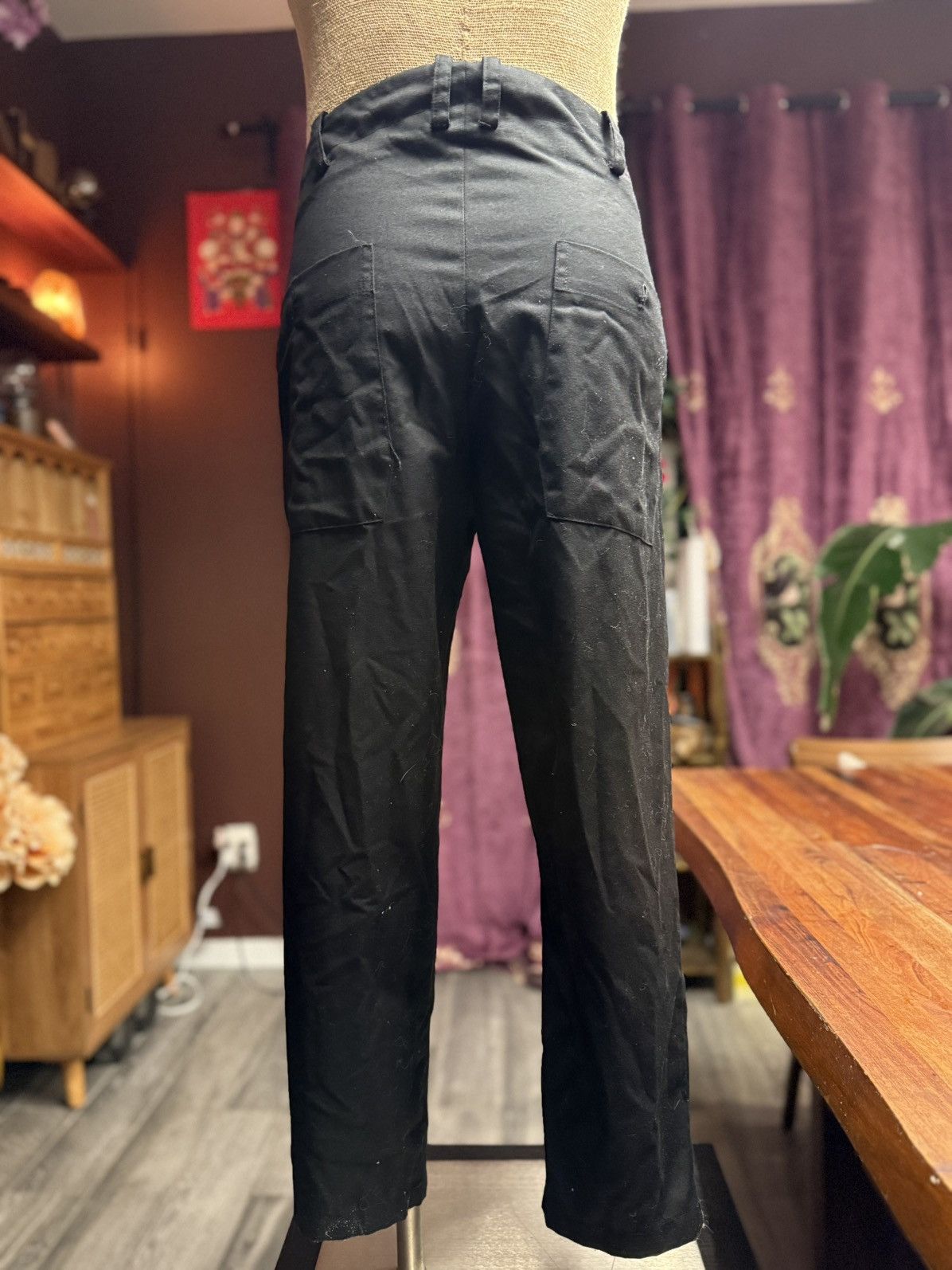 Other Black Slim Pants with Bold Gold Spiderweb Graphic Size US 29 - 6 Thumbnail