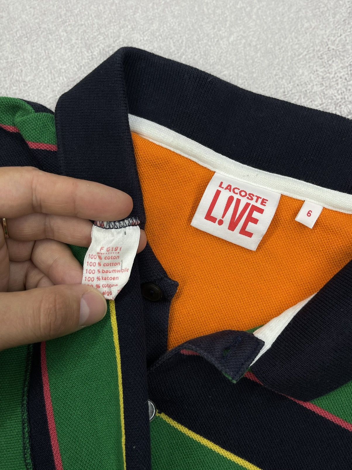 Lacoste Mens Lacoste Live Polo Striped Multicolored Y2K Size US M / EU 48-50 / 2 - 6 Thumbnail