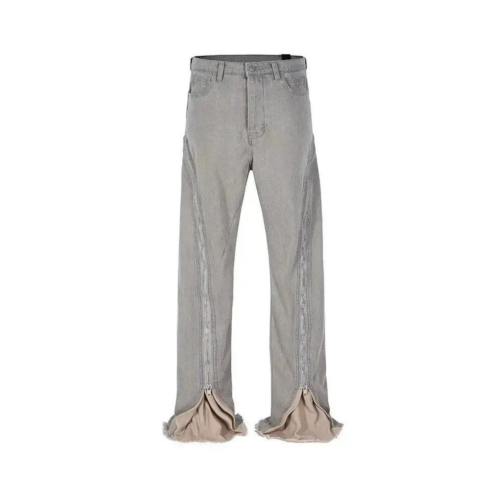 Japanese Brand Streetwear Baggy Zipper Jeans Pants y2k Size US 34 / EU 50 - 4 Thumbnail