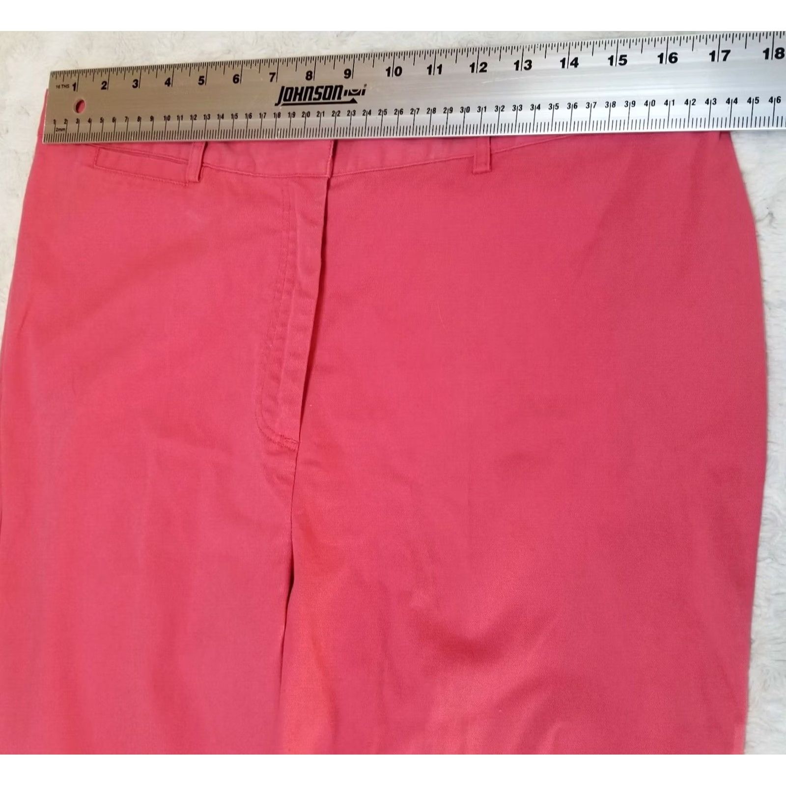 Charter Club Charter Club Womens Pants High-Rise Cotton Blend Pink Sz 16 Wide-Leg Full Length Size 38" / US 16 / IT 52 - 3 Thumbnail