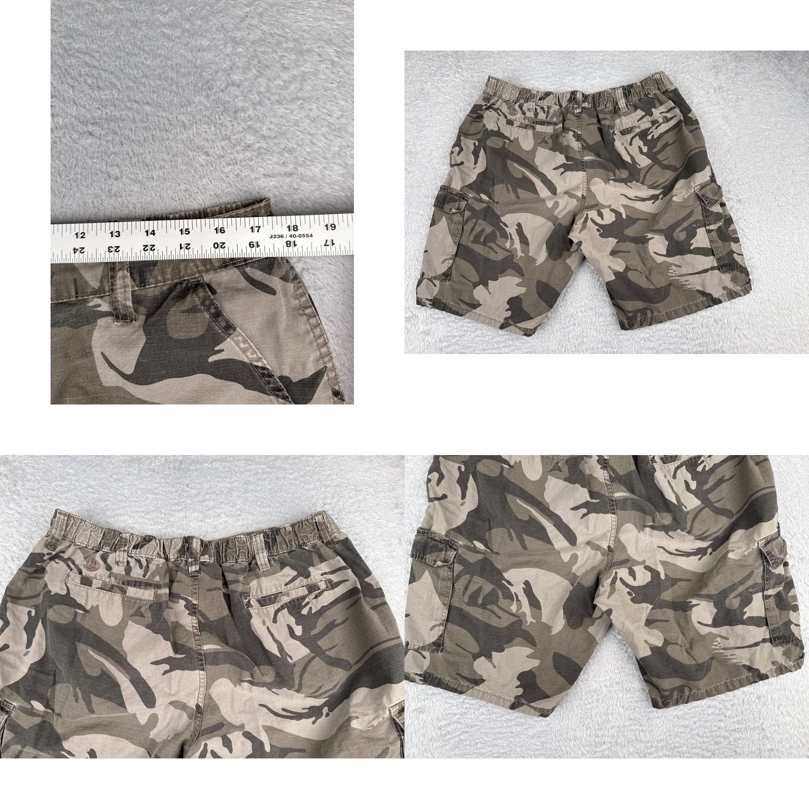 Wrangler Wrangler Shorts Mens 38 Brown Camouflage Cargo Rip-Stop Cotton Blend Hike 38x10 Camouflage Cargo Pocket Mens Shorts Size US 38 / EU 54 - 9 Thumbnail