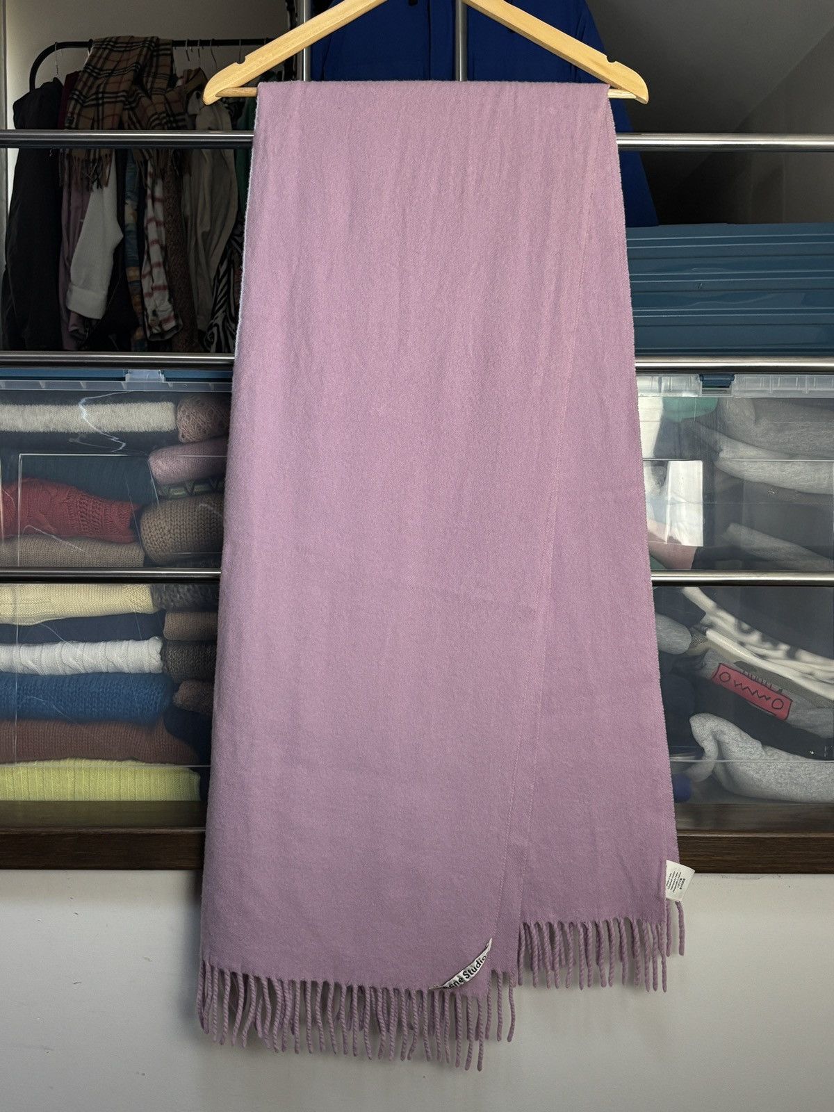 Acne Studios Acne Studios Lilac Wool Scarf Size ONE SIZE - 2 Thumbnail