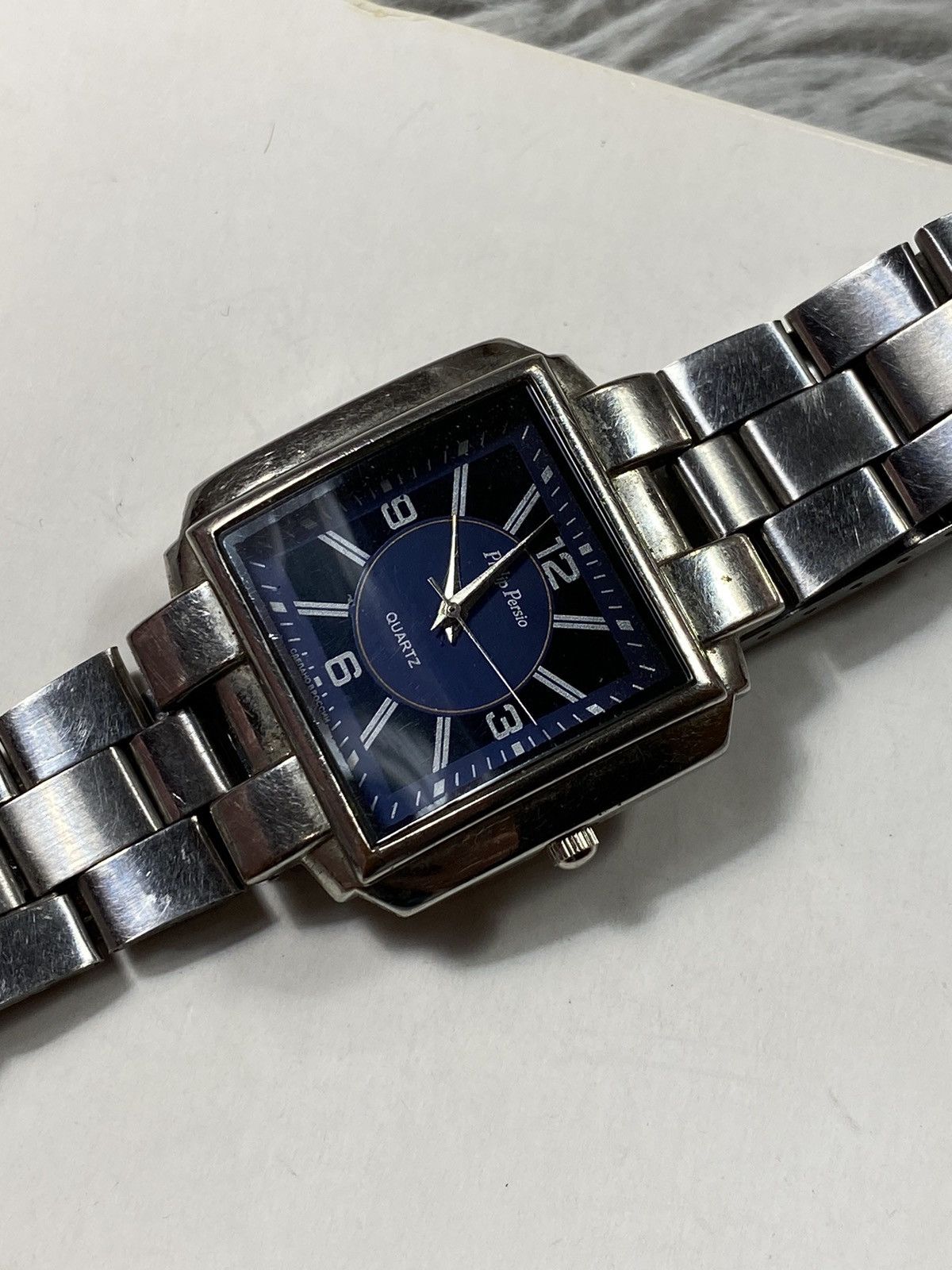 Japanese Brand Philip Persio Blue Dial Quartz Watch - Japanese Brand Size ONE SIZE - 8 Thumbnail