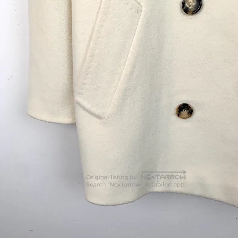 Max Mara Max Mara Off-white Sheep Wool Collar Double Breasted Coat Size XS / US 0-2 / IT 36-38 - 4 Thumbnail
