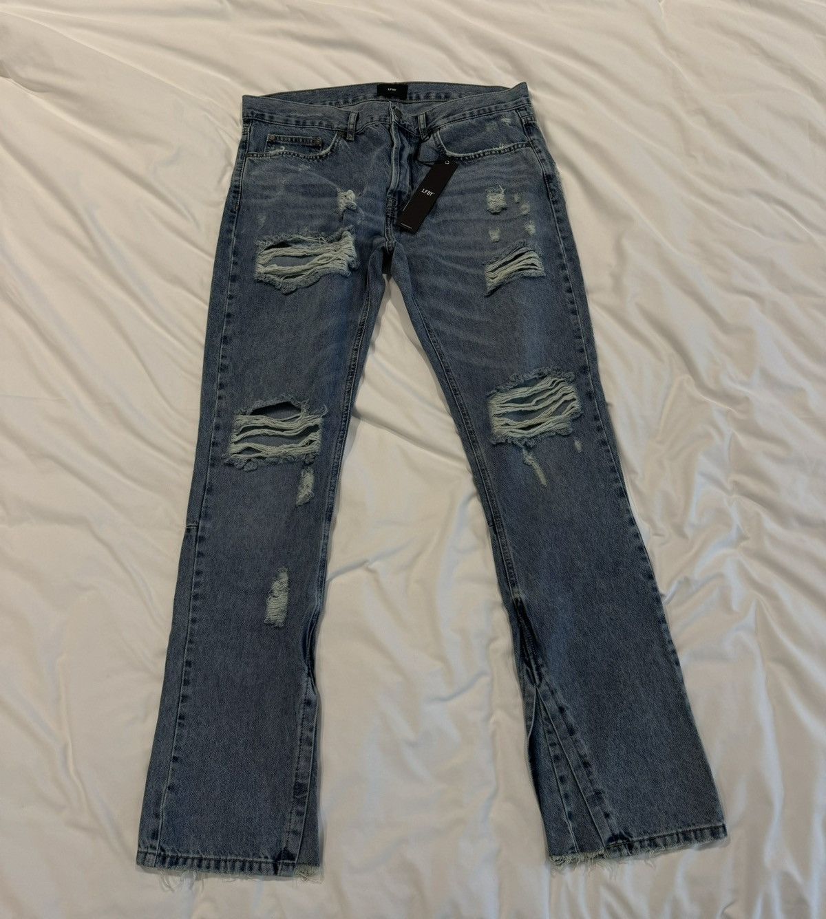 LFDY LFDY - DISTRESSED FLARED DENIM Size US 34 / EU 50 - 2 Thumbnail