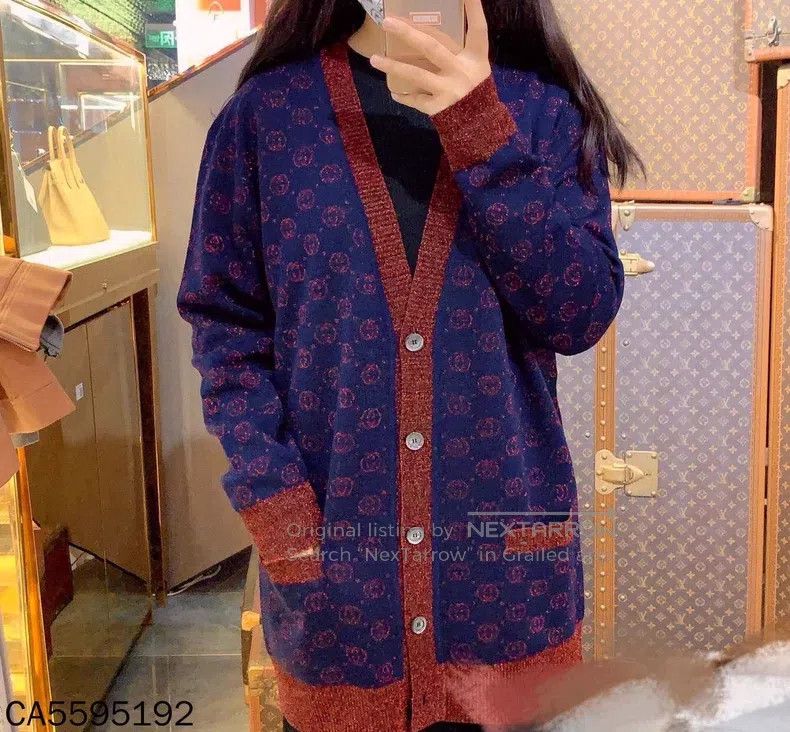 Gucci Gucci Dark blue cardigan with golden silk and old flowers Size XS / US 0-2 / IT 36-38 - 5 Thumbnail