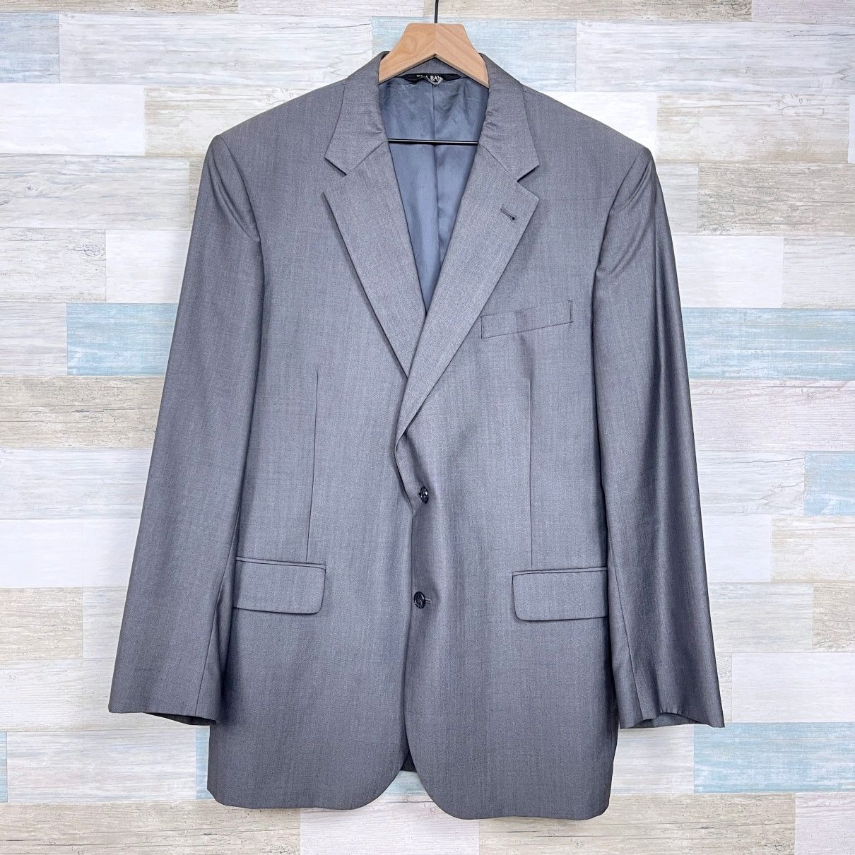 Jos. A. Bank Jos A Bank Wool Sharkskin Suit Gray Mens 43L Jacket 37L Size 42L - 2 Thumbnail