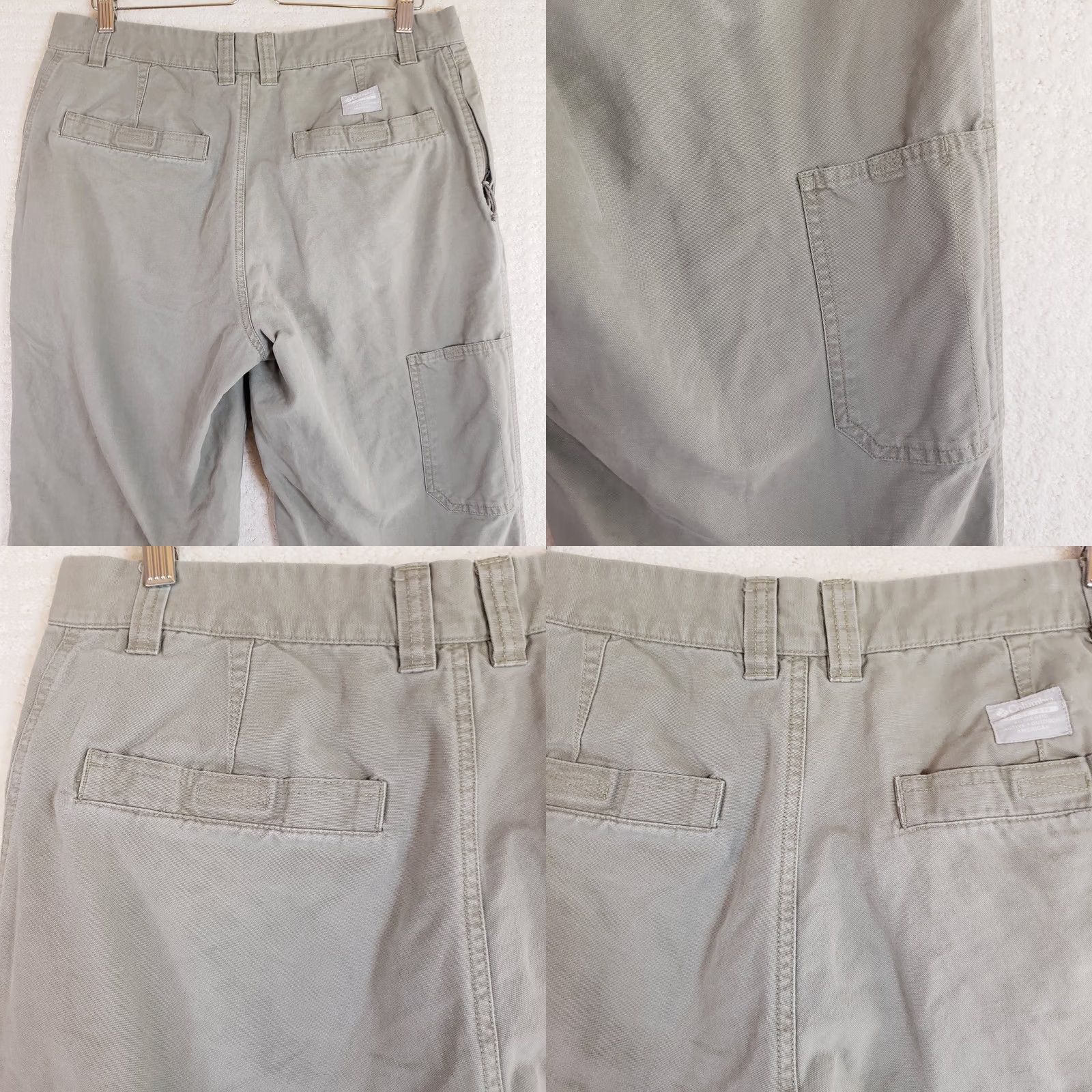 Vintage Columbia Granite Cloth Outdoor Work Utility Pants Mens 34X30 Grayish Green Stone? Size US 34 / EU 50 - 8 Thumbnail