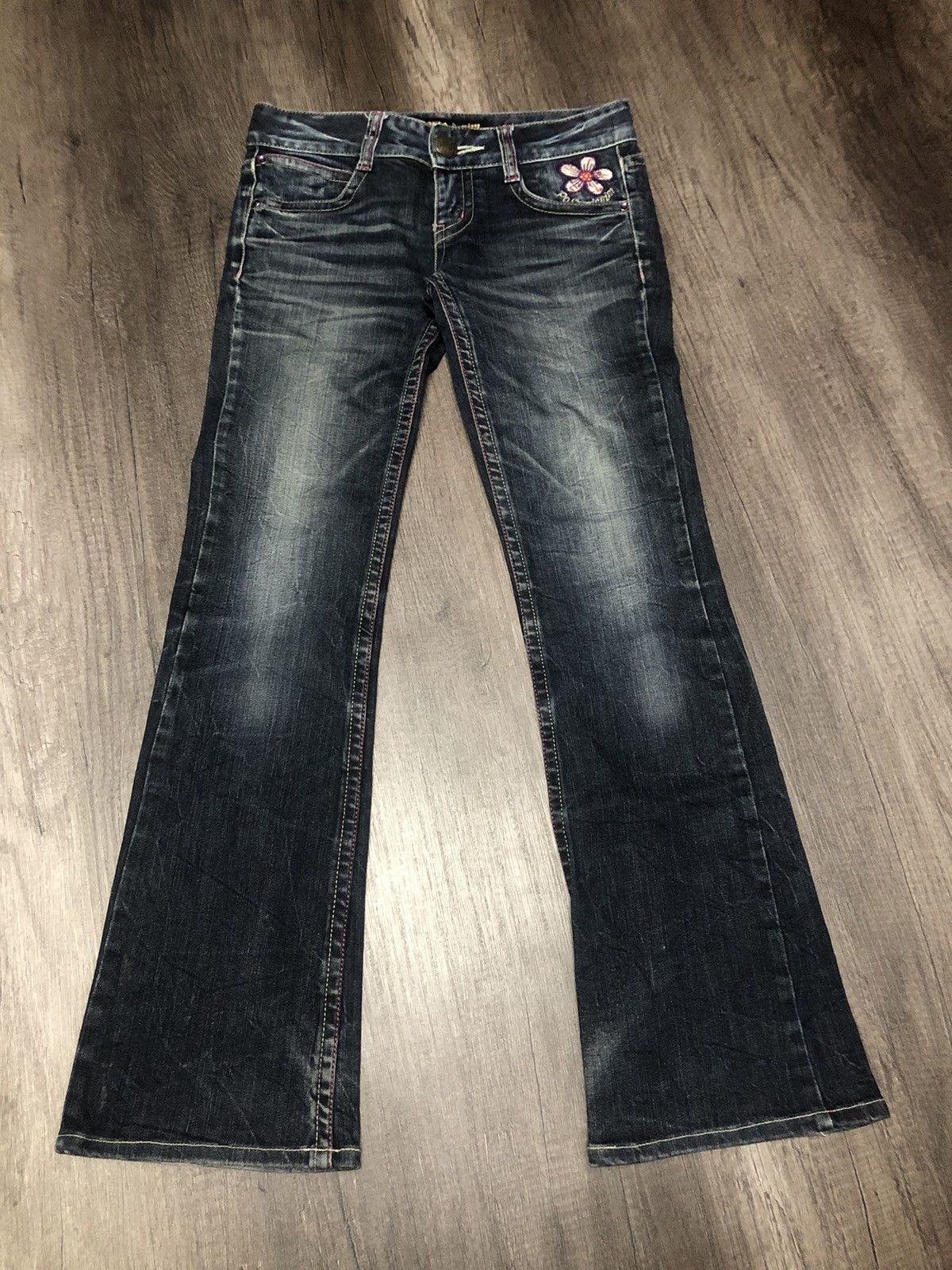 Japanese Brand Pasta Denim Jeans Flower Patch Size 29" - 24 Thumbnail