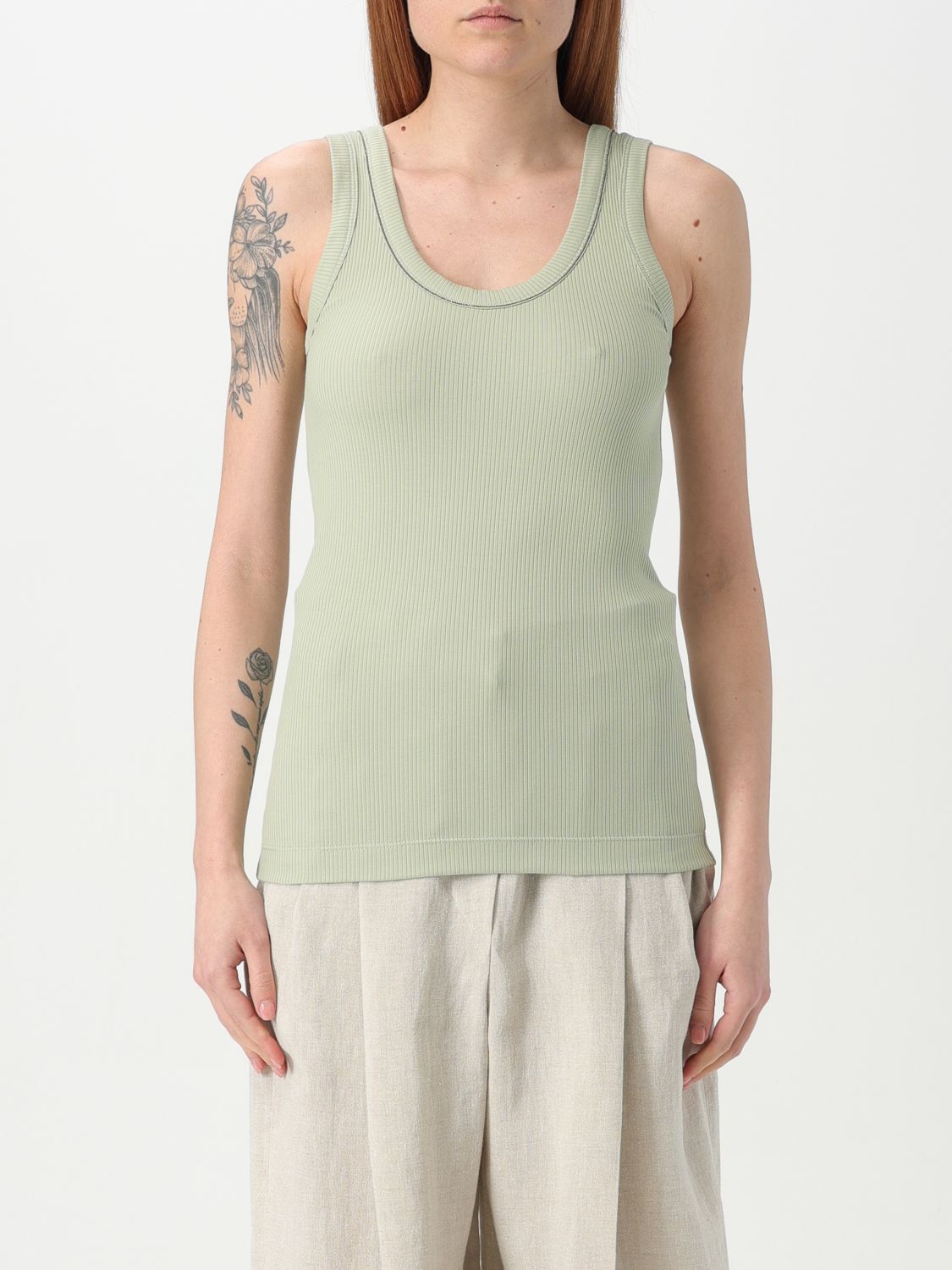 Brunello Cucinelli Brunello Cucinelli T-Shirt Woman Sage Size XS / US 0-2 / IT 36-38 - 1 Thumbnail