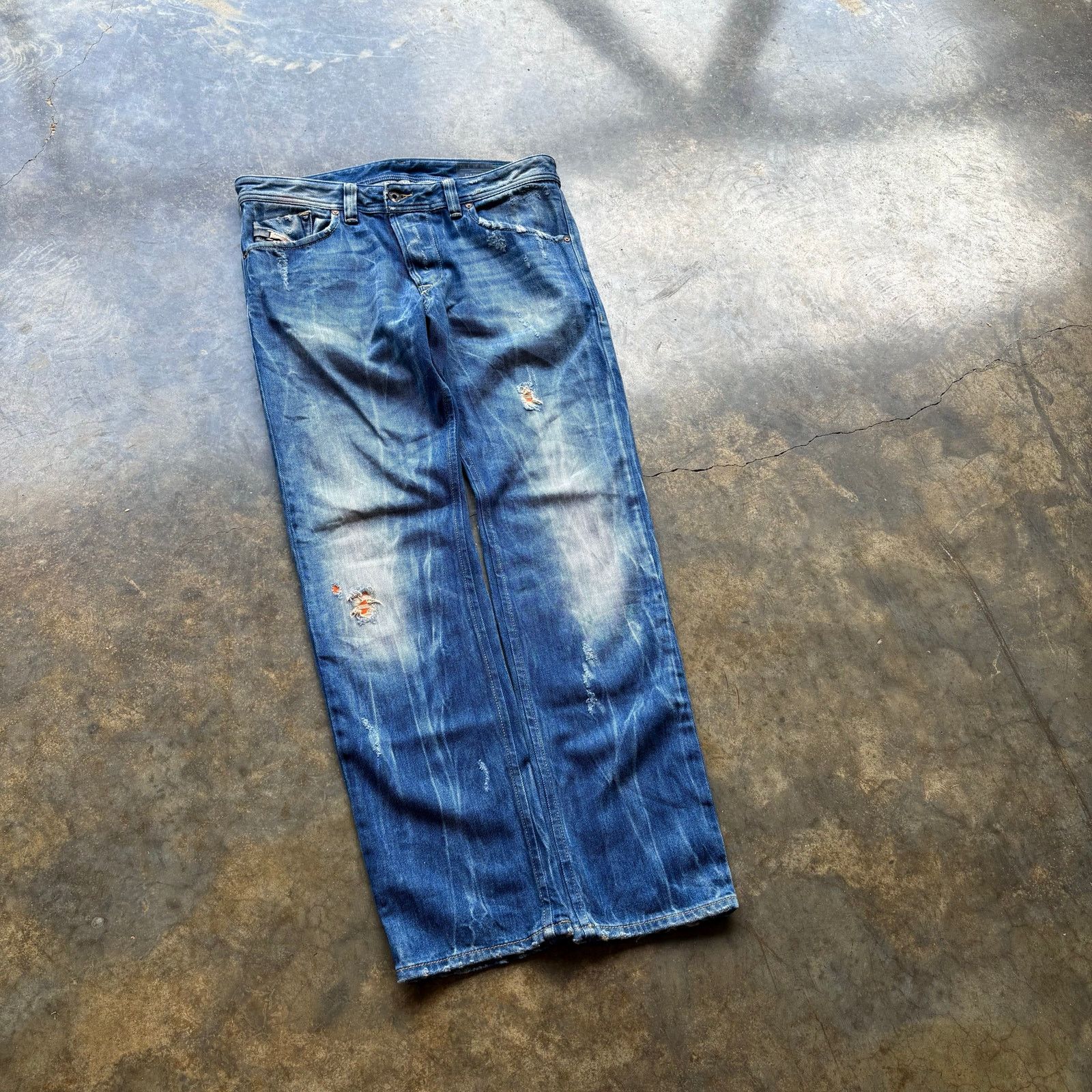 Diesel Crazy Diesel Brand Washed Blue Jeans Size US 31 - 5 Thumbnail