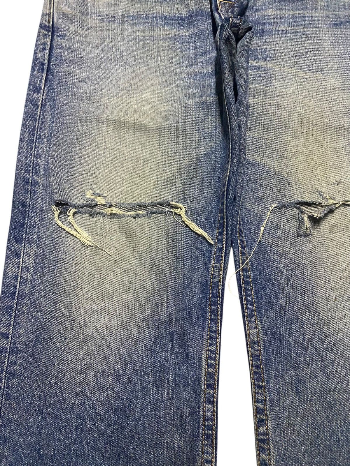 Junya Watanabe Japanese Brand Edwin XV 404 Mud Wash Distressed Baggy Jeans Size US 34 / EU 50 - 7 Thumbnail