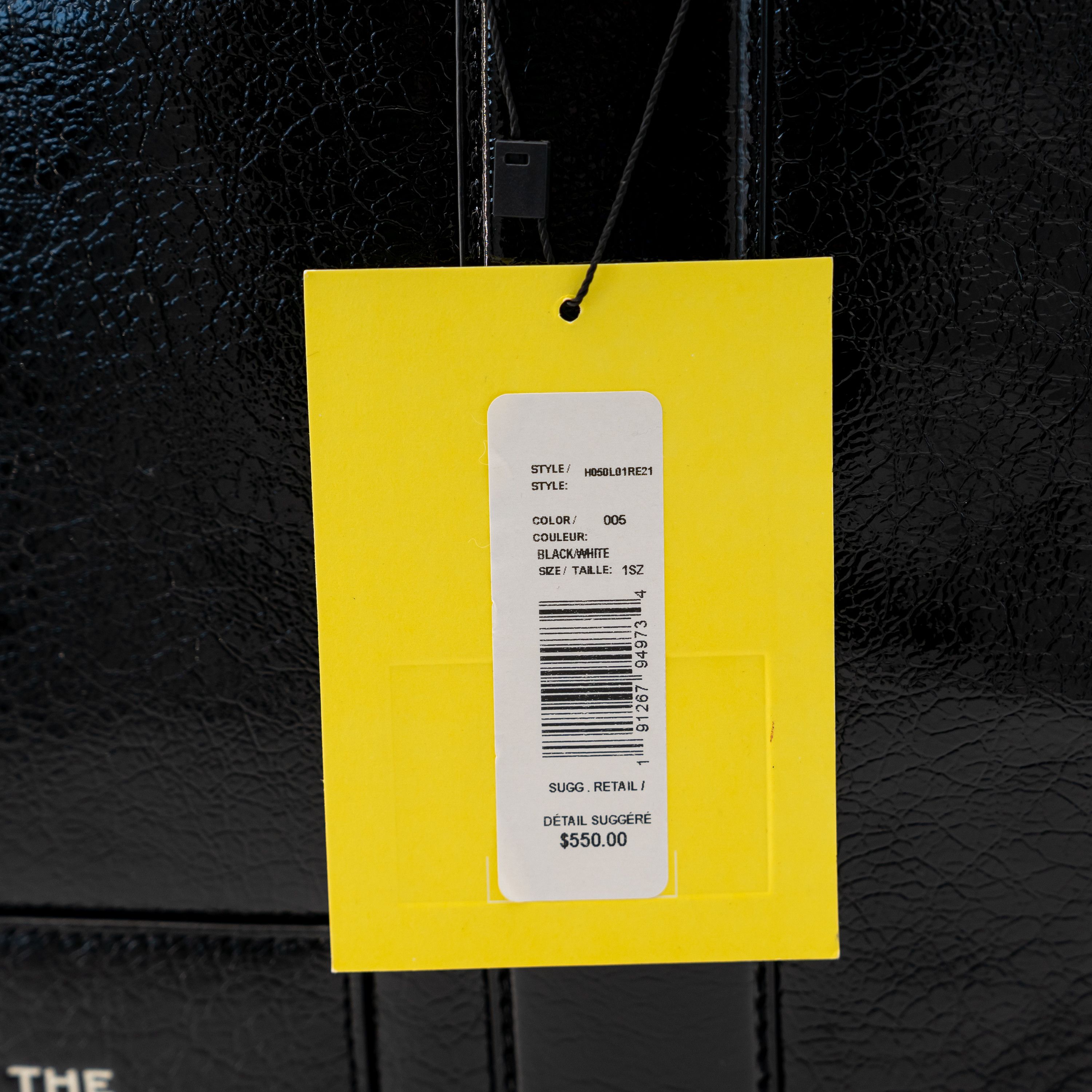 Marc Jacobs Marc Jacobs Crinkle Leather Shearling Tote Bag Large Black Size ONE SIZE - 6 Thumbnail