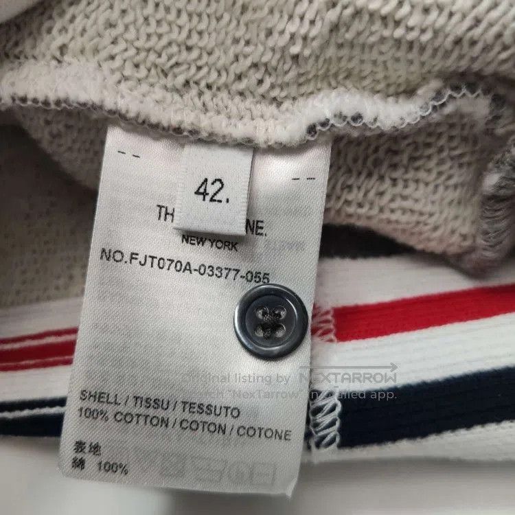 Thom Browne Thom Browne Gray Cotton Stripe Sweatshirt L. Size US L / EU 52-54 / 3 - 6 Thumbnail