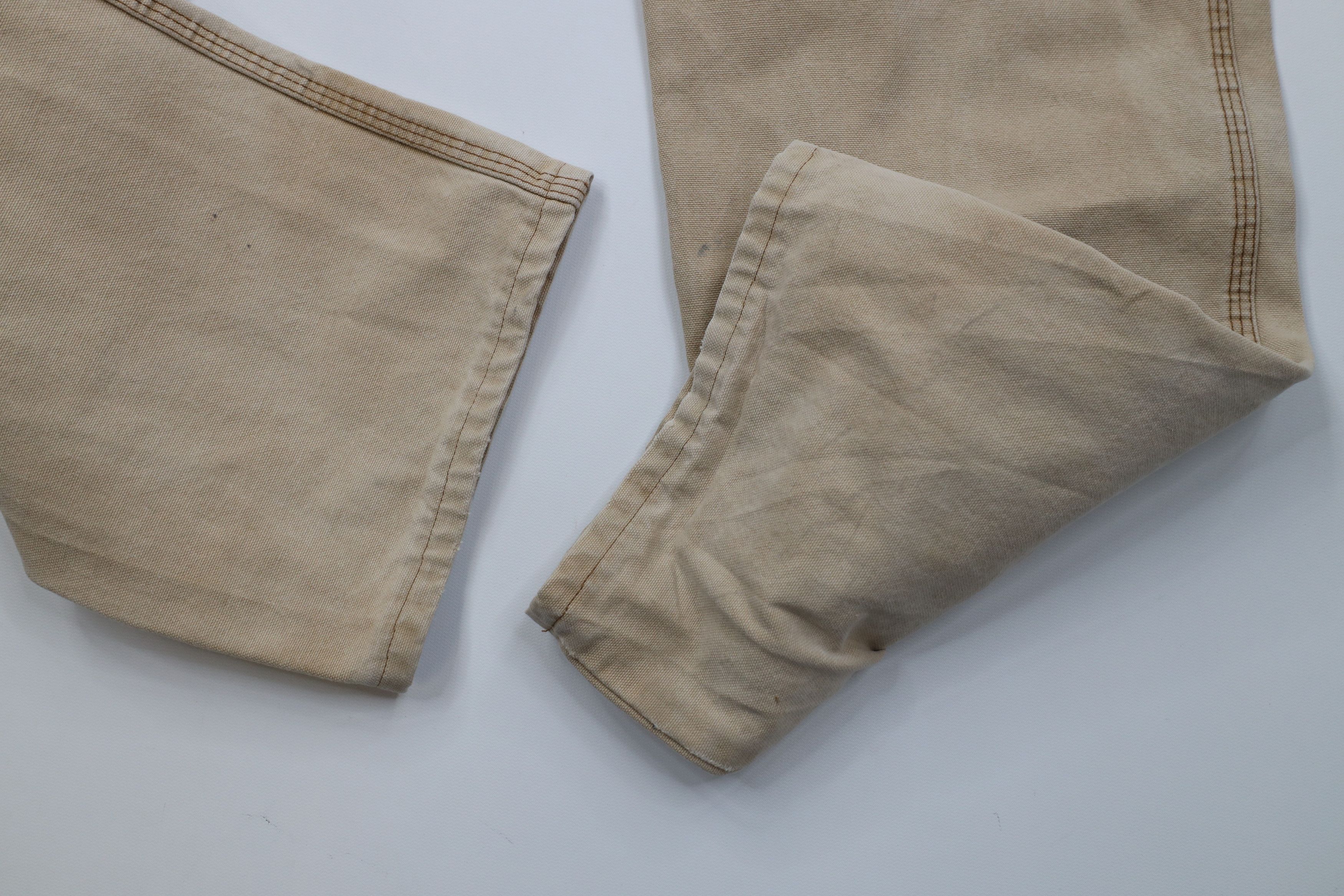 Dickies Vintage 90s Dickies Canvas Wide Leg Dungaree Pants Beige Size US 36 / EU 52 - 9 Thumbnail
