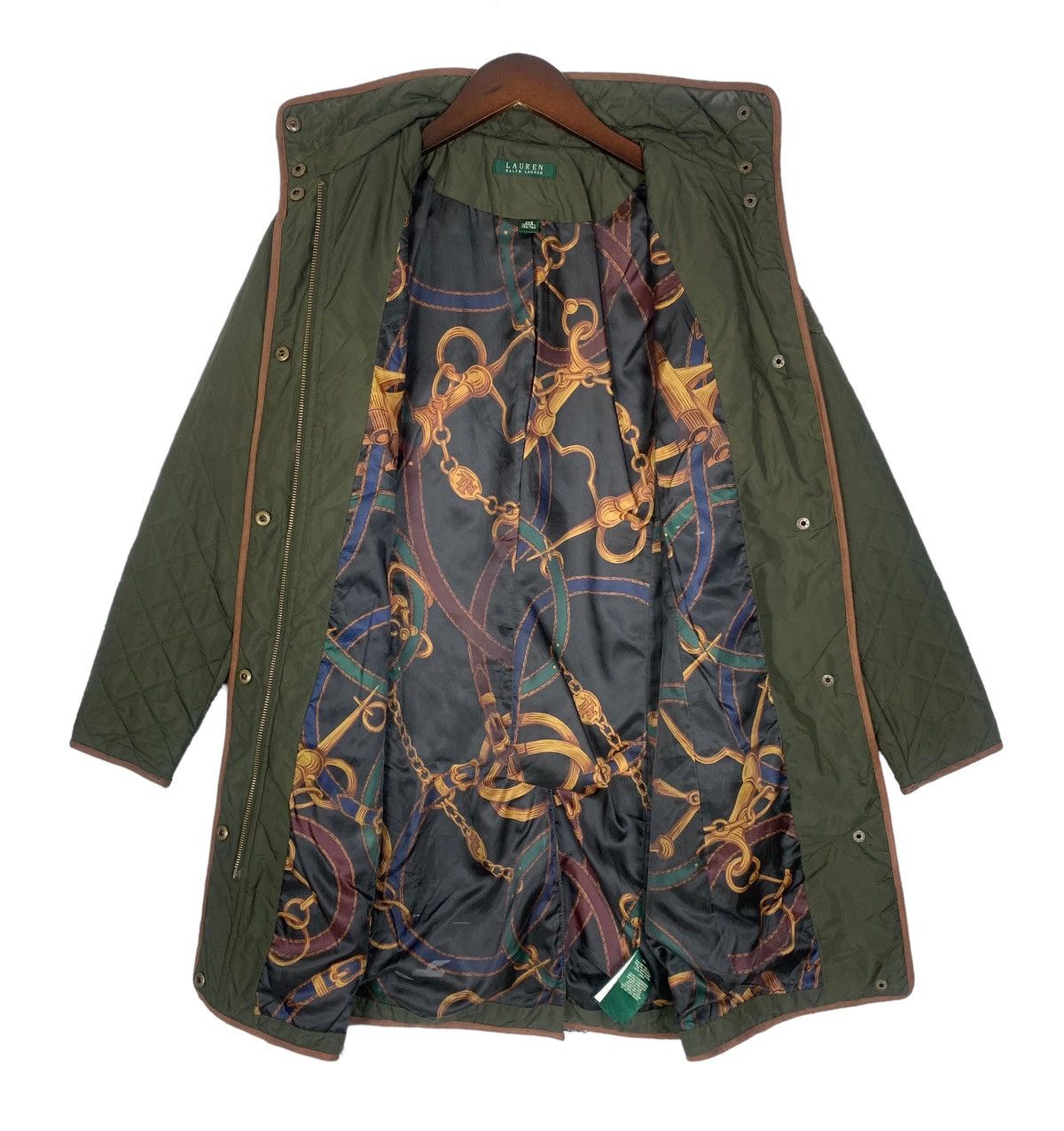 Designer Ralph Lauren designer Luxury Quilted Puffer Long Jacket Size XXS / US 00 / IT 34 - 9 Thumbnail