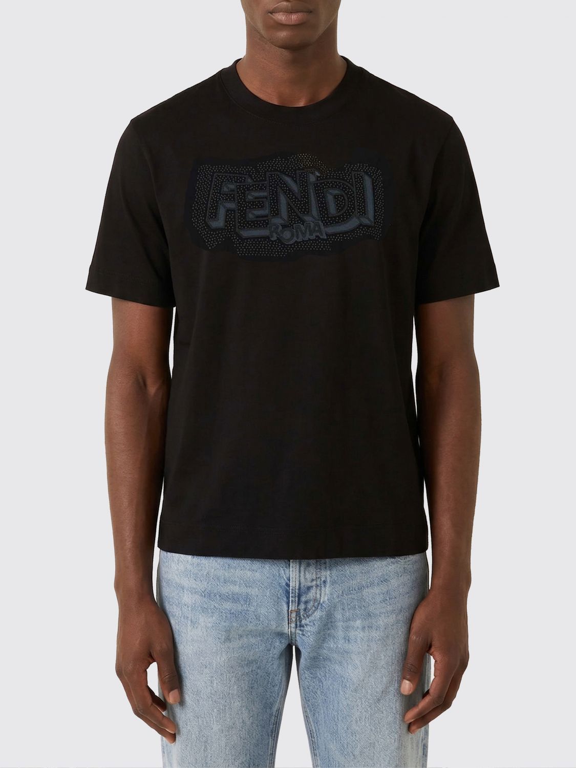 Fendi Fendi T-Shirt Men Black Size US M / EU 48-50 / 2 - 1 Thumbnail