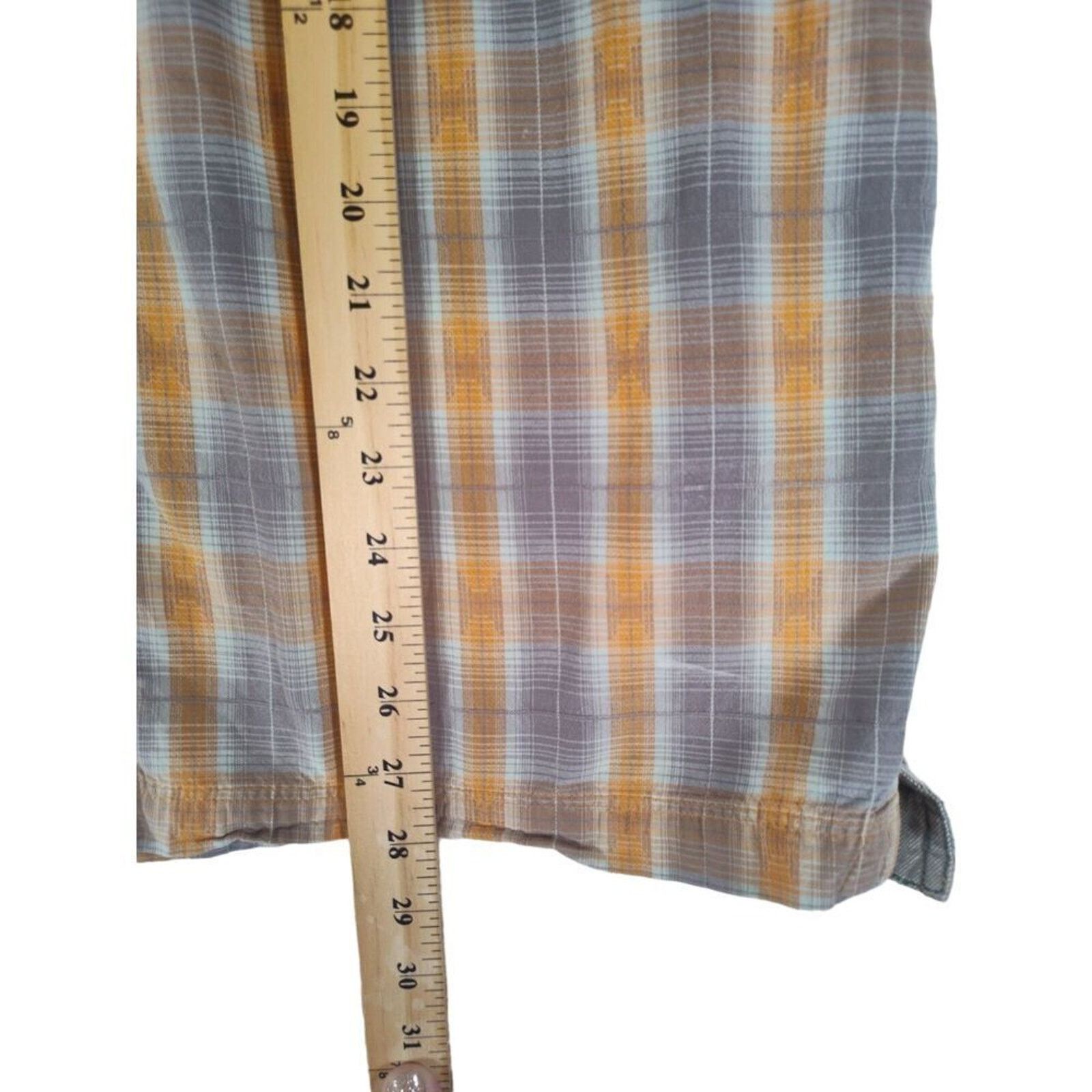 Woolrich Woolen Mills Woolrich Button Up Shirt Plaid Mens Large Orange Gray Cream Size US L / EU 52-54 / 3 - 4 Thumbnail