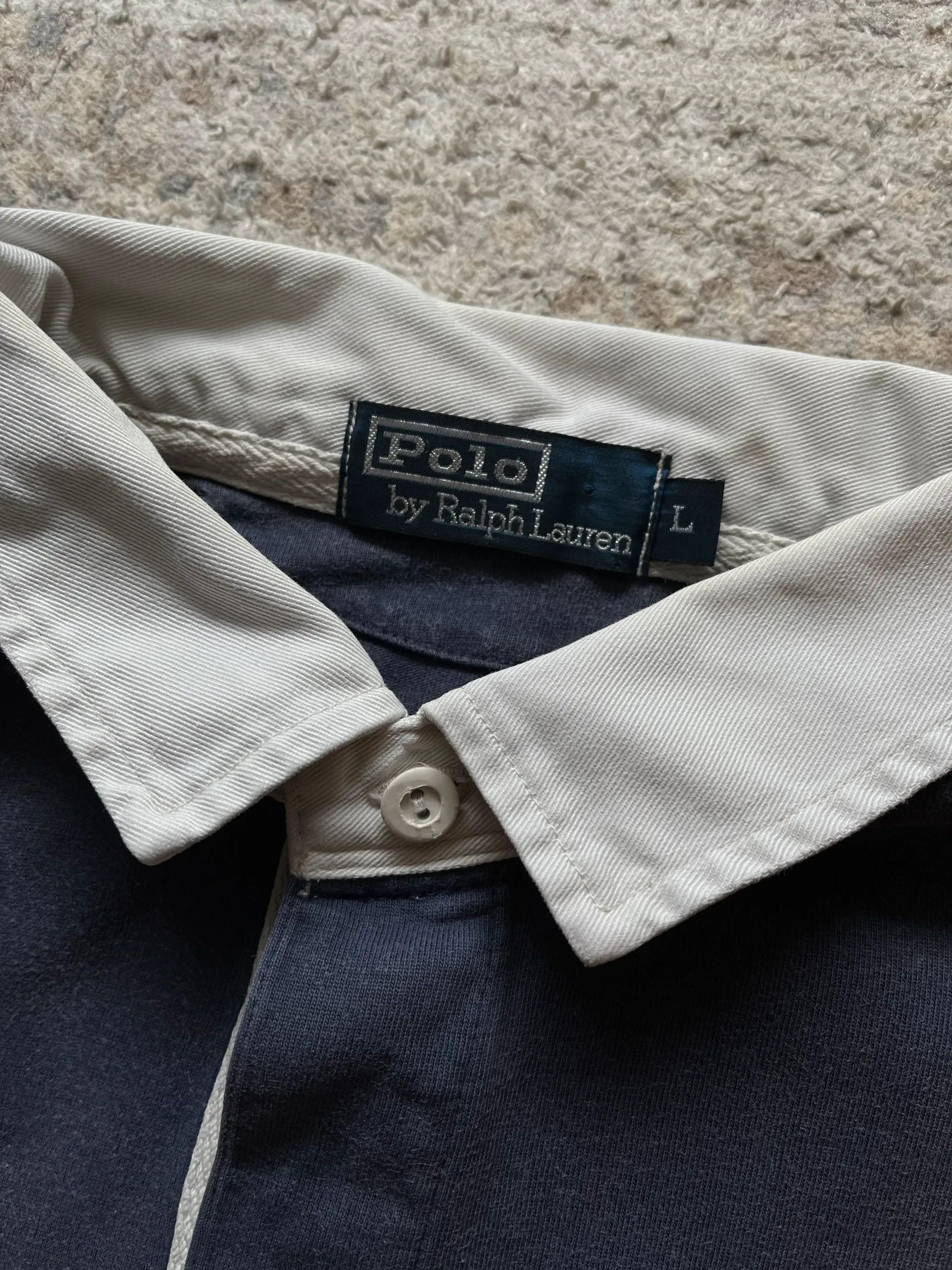 Polo Ralph Lauren Polo Ralph Lauren 67 Spell Out Polo Shirt Rare Print Vintage Size US L / EU 52-54 / 3 - 4 Thumbnail