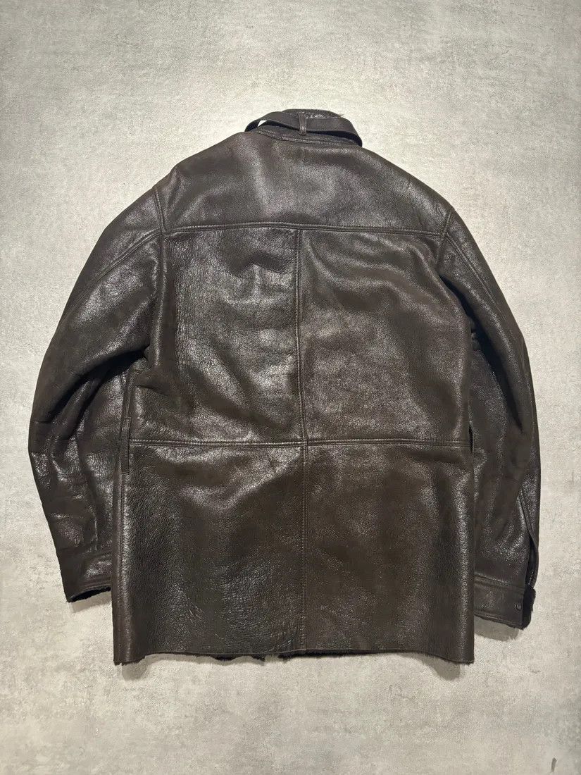 Prada × Vintage 2000s Prada Imperialist Fur Brown Leather Jacket Size US M / EU 48-50 / 2 - 2 Thumbnail