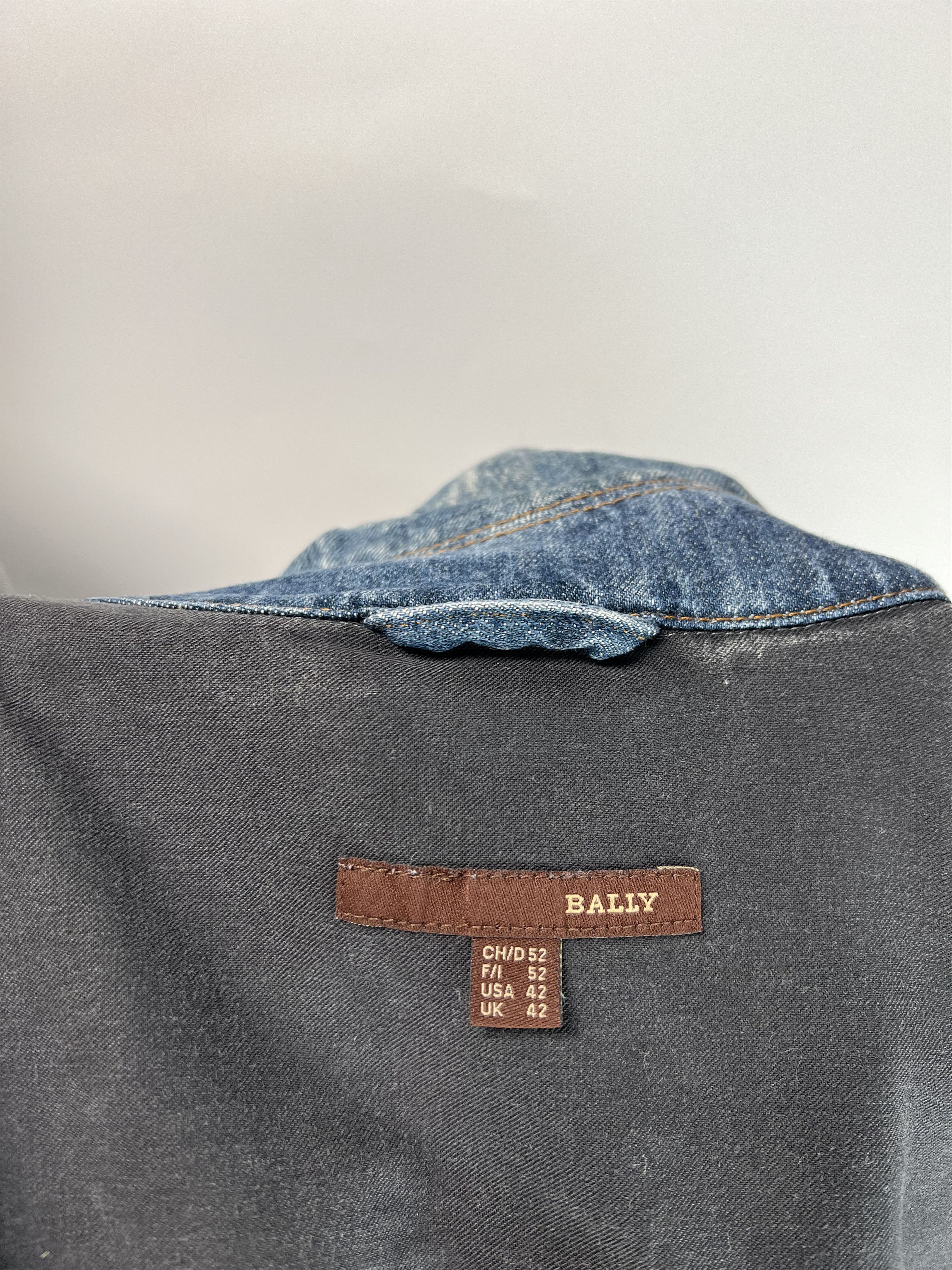 Bally Bally Rare Vtg Full Zip Distressed Denim Biker Jacket M/L Size US L / EU 52-54 / 3 - 20 Thumbnail