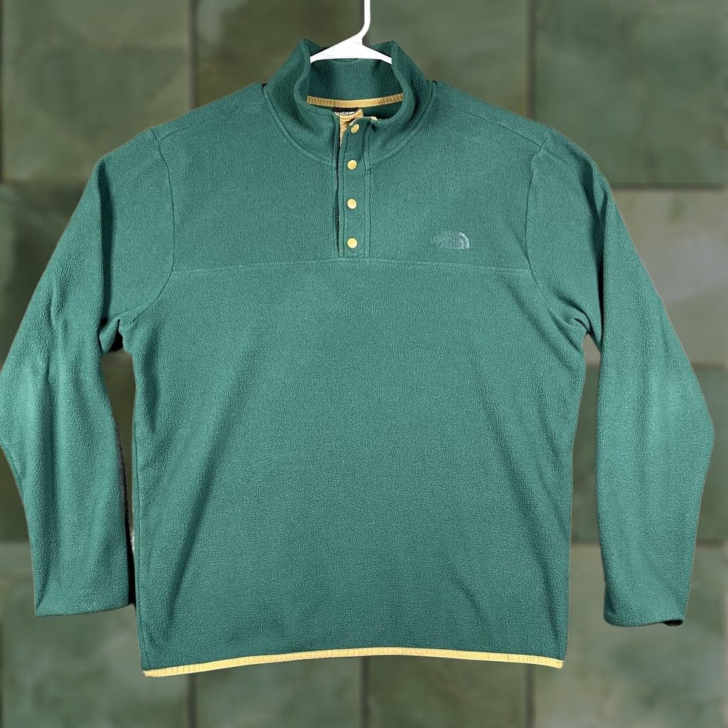 The North Face The North Face Jacket Mens XL Green Fleece Snap Pullover Outdoor Hiking Size US XL / EU 56 / 4 - 1 Thumbnail