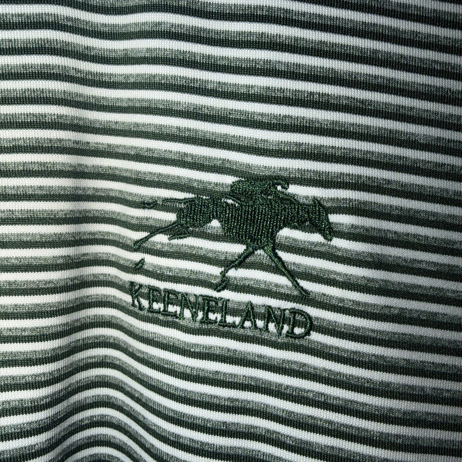 Cutter & Buck Keeneland Polo Shirt Green Striped Small Cutter Buck Size US S / EU 44-46 / 1 - 4 Thumbnail