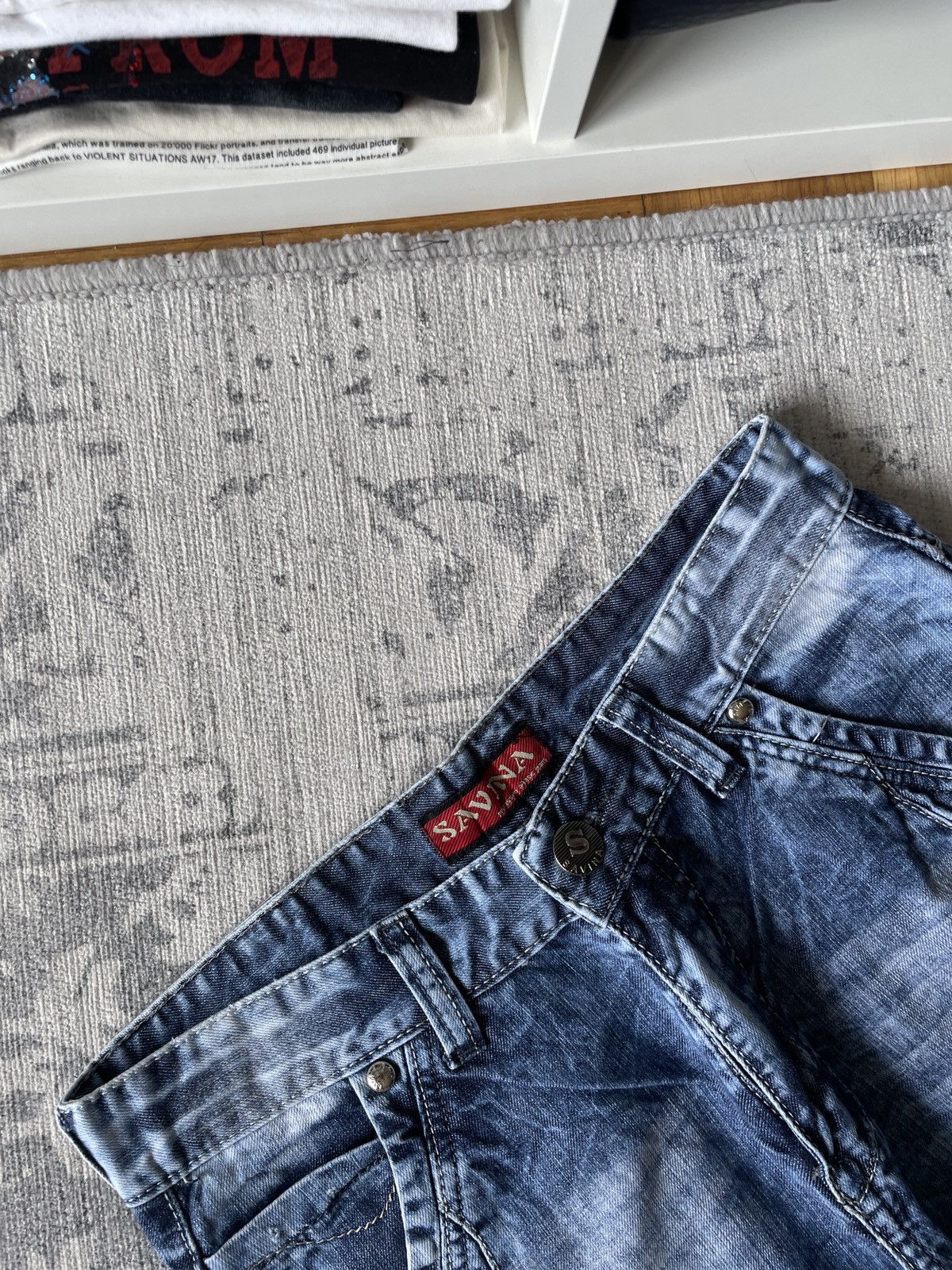 Other Vintage Mud washed Flared Jeans Avant Garde Faded Y2K Japan Size US 30 / EU 46 - 10 Thumbnail