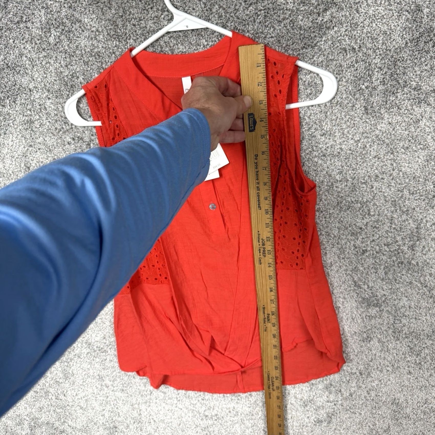Vintage NY Collection Blouse Shirt Womens S Peasant Gauzy Eyelet Lightweight Popover Boho Resort Red Slim Eyelet Beach Bohemian Vacay Womens Size S / US 4 / IT 40 - 4 Thumbnail
