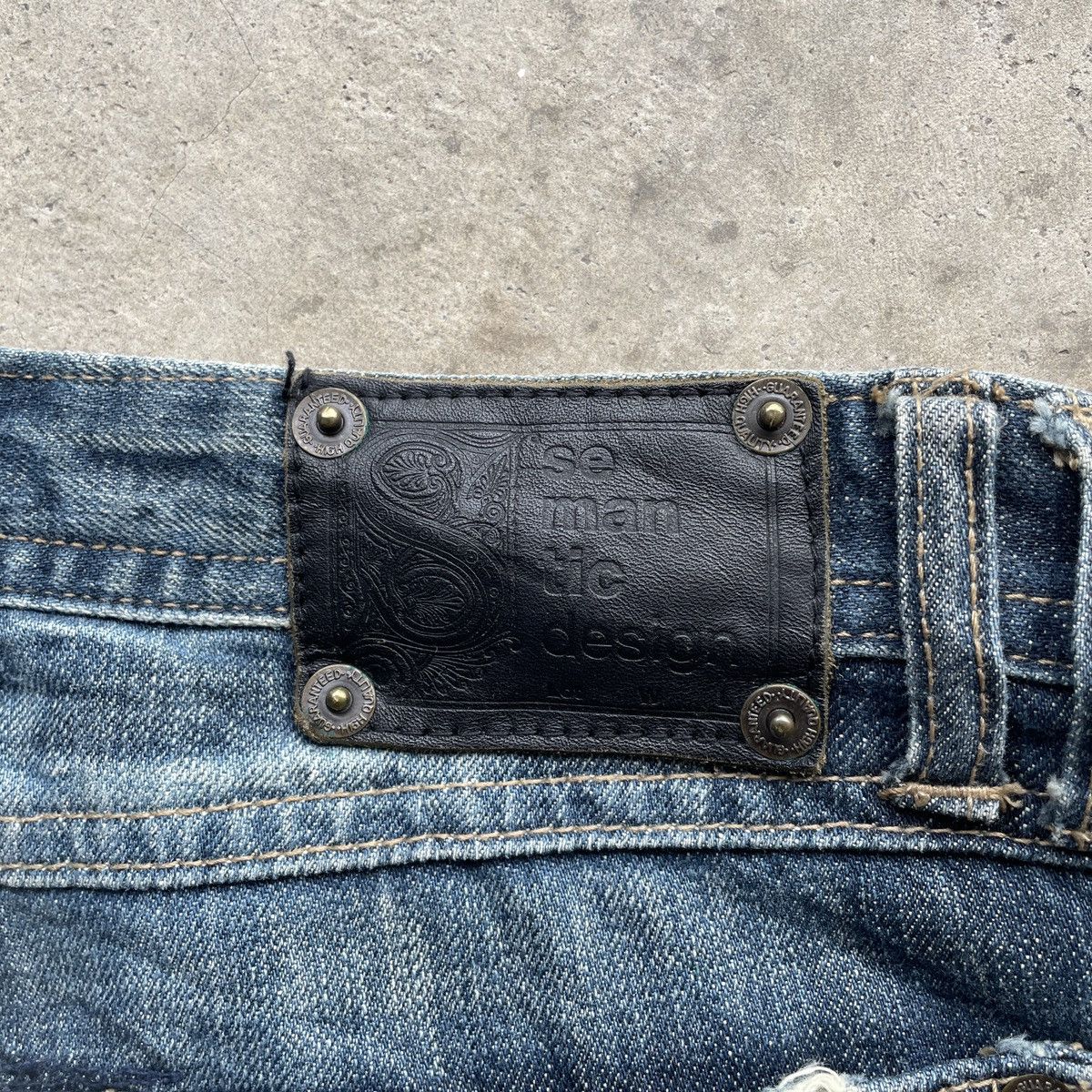 If Six Was Nine Vintage Semantic Design Flare Faded Bootcut Jeans Pants W33 Size US 33 - 9 Thumbnail