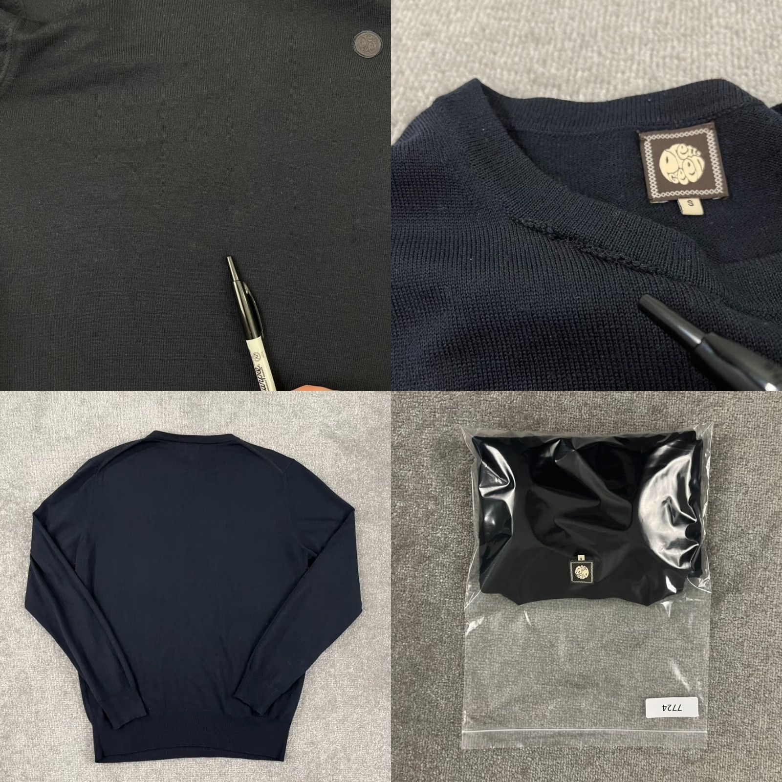 Pretty Green Pretty Green Sweater Mens Small Black Virgin Wool Blend Pullover Jumper Crewneck Size US S / EU 44-46 / 1 - 8 Thumbnail