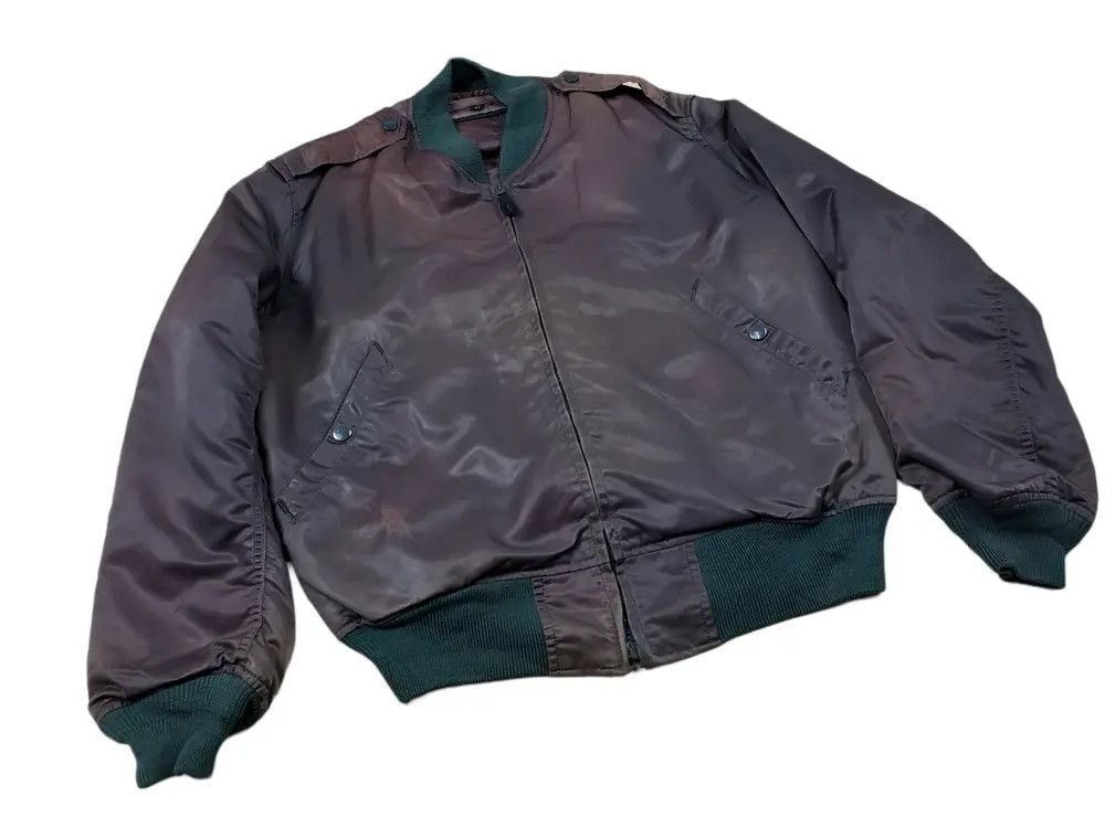 Vintage Vintage Bomber Jacket Dark Brown Size US M / EU 48-50 / 2 - 1 Thumbnail