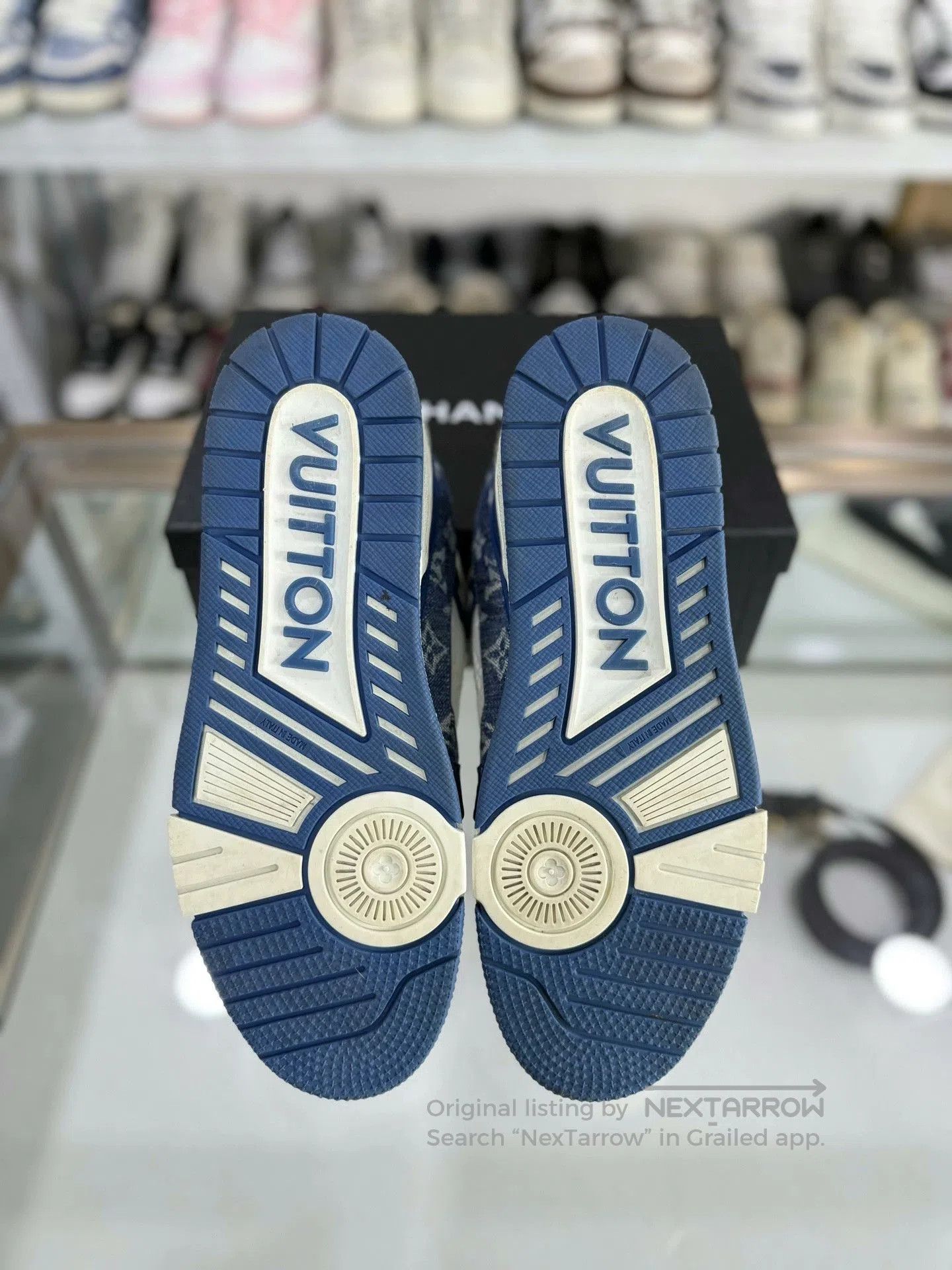 Louis Vuitton Louis Vuitton LV Trainer Blue White. Size US 9 / EU 42 - 4 Thumbnail