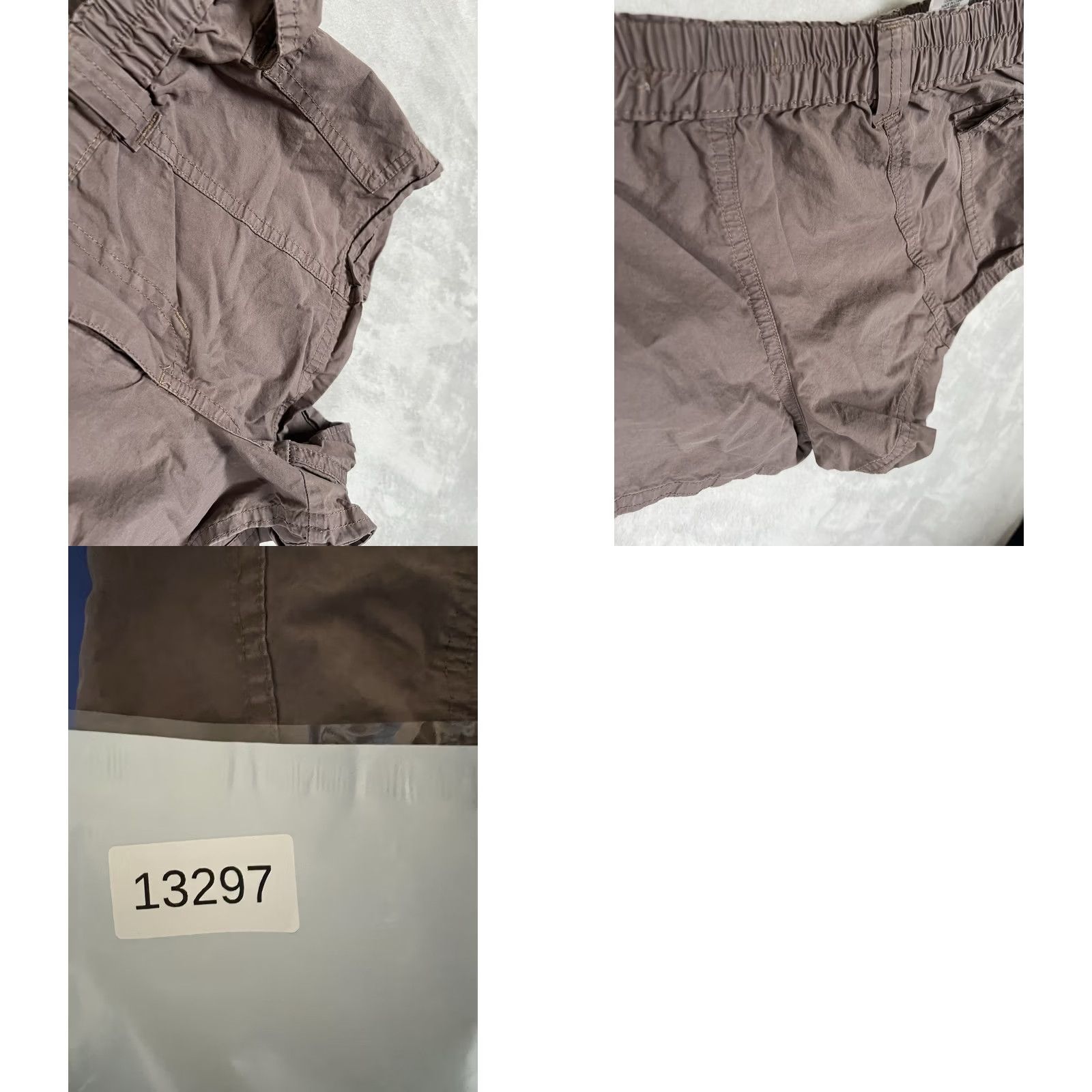 Pacsun PacSun Shorts Juniors XS Brown Twill Cargo Elastic Waist Low Rise Casual Size 26" / US 2 / IT 38 - 8 Thumbnail