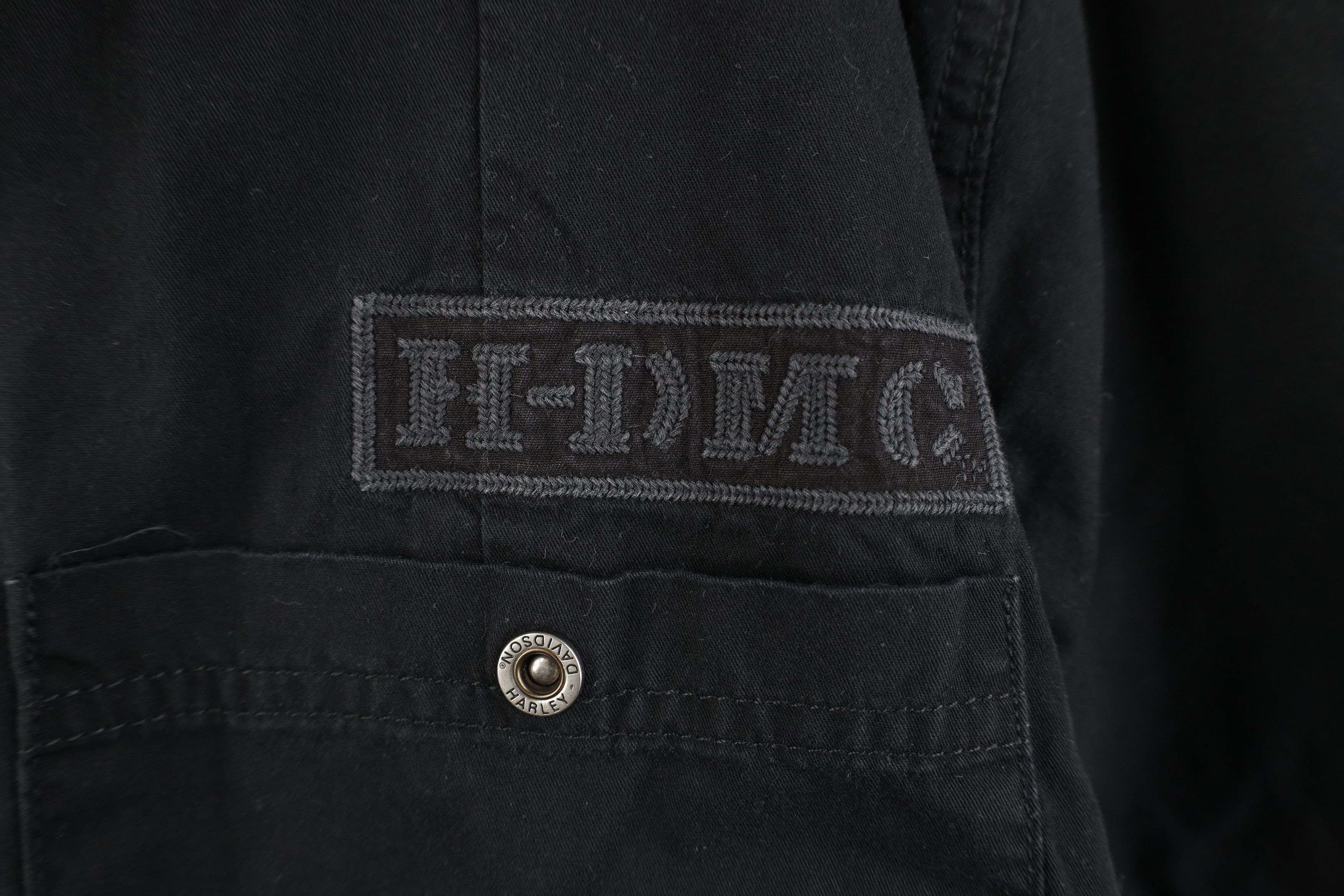 Harley Davidson Vintage Harley Davidson Spell Skull Mechanic Button Shirt Size US XXL / EU 58 / 5 - 4 Thumbnail