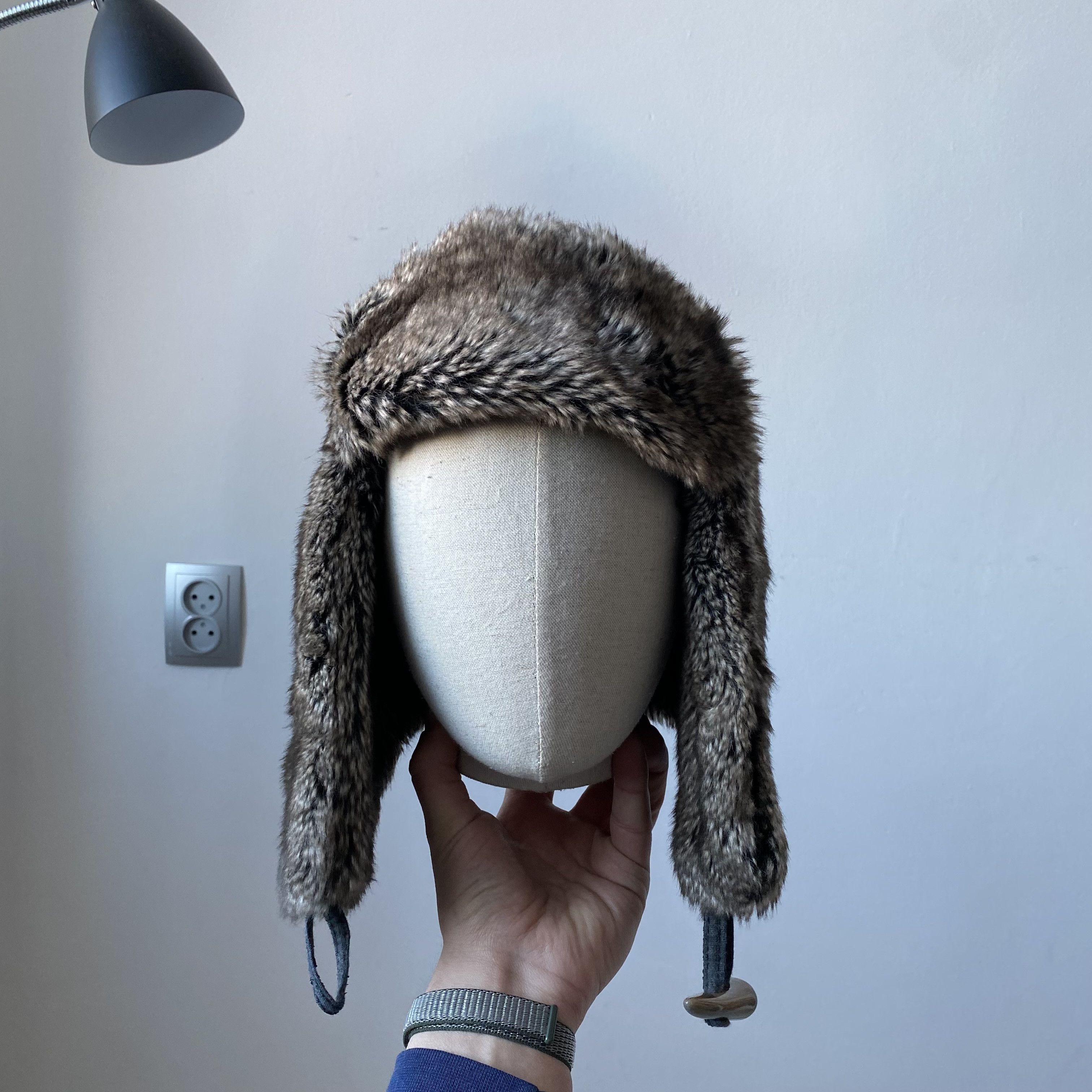 If Six Was Nine M&S Vintage 2000s Faux Fur Trapper Ushanka Winter Hat Y2K Size ONE SIZE - 2 Thumbnail