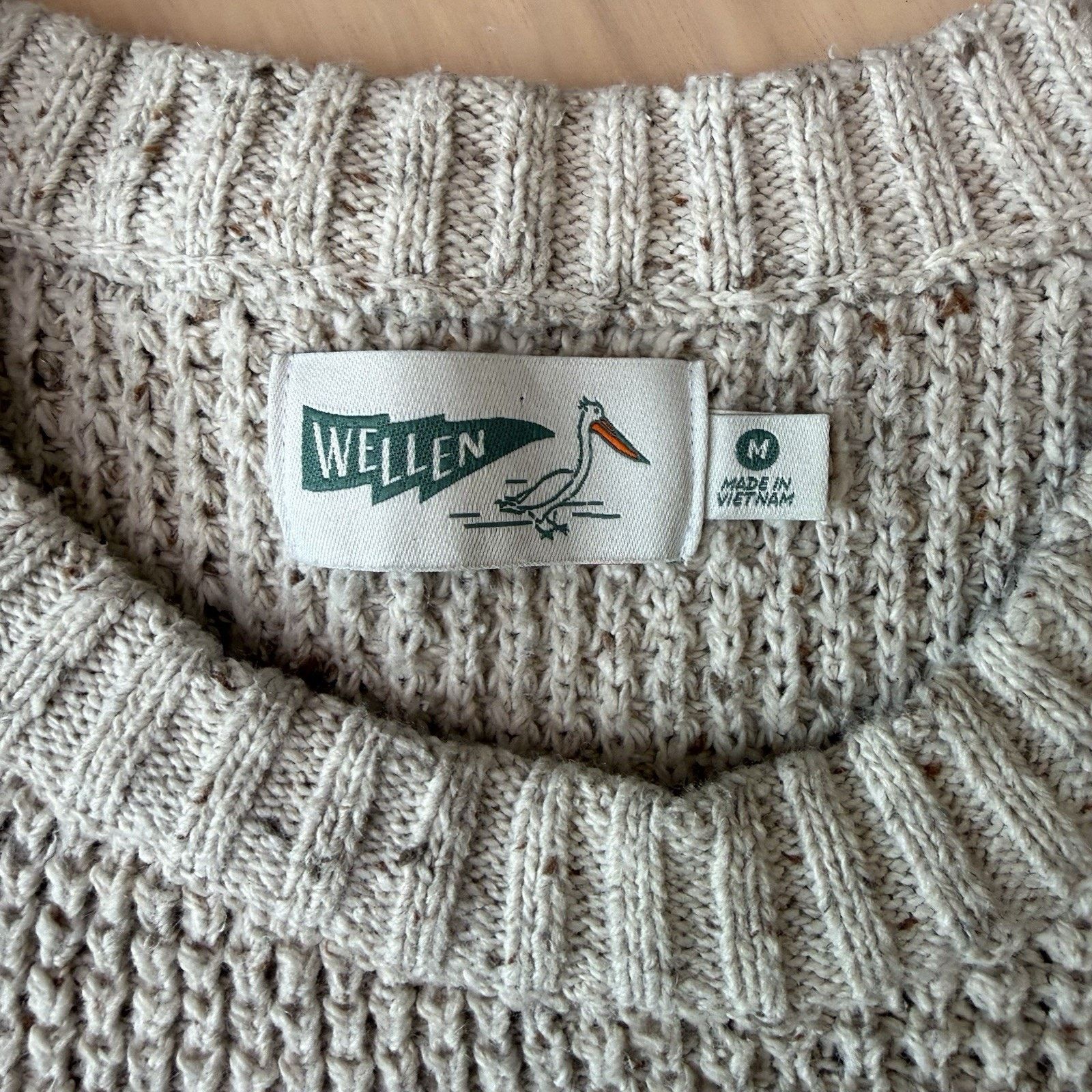 Other Wellen Recycled Cotton Headlands Sweater Medium Cream Size US M / EU 48-50 / 2 - 8 Thumbnail