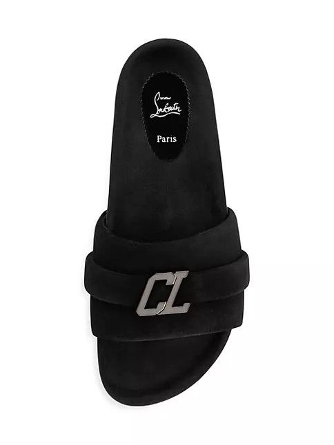 Christian Louboutin o1bcso1str1024 Slides in Black Size US 8 / EU 41 - 4 Thumbnail